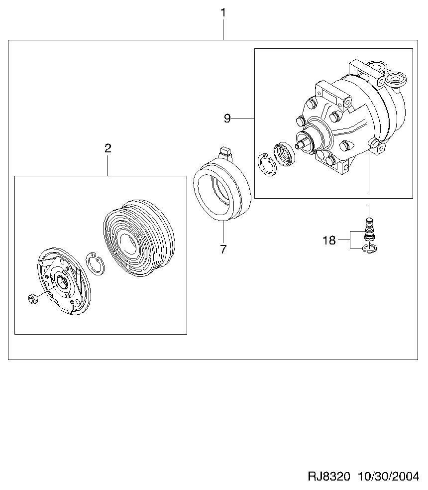 OM 96484932 - Kompresors, Gaisa kond. sistēma autospares.lv