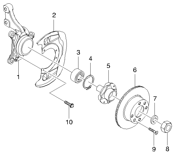 DAEWOO 0938175001 - Wheel hub, bearing Kit www.autospares.lv