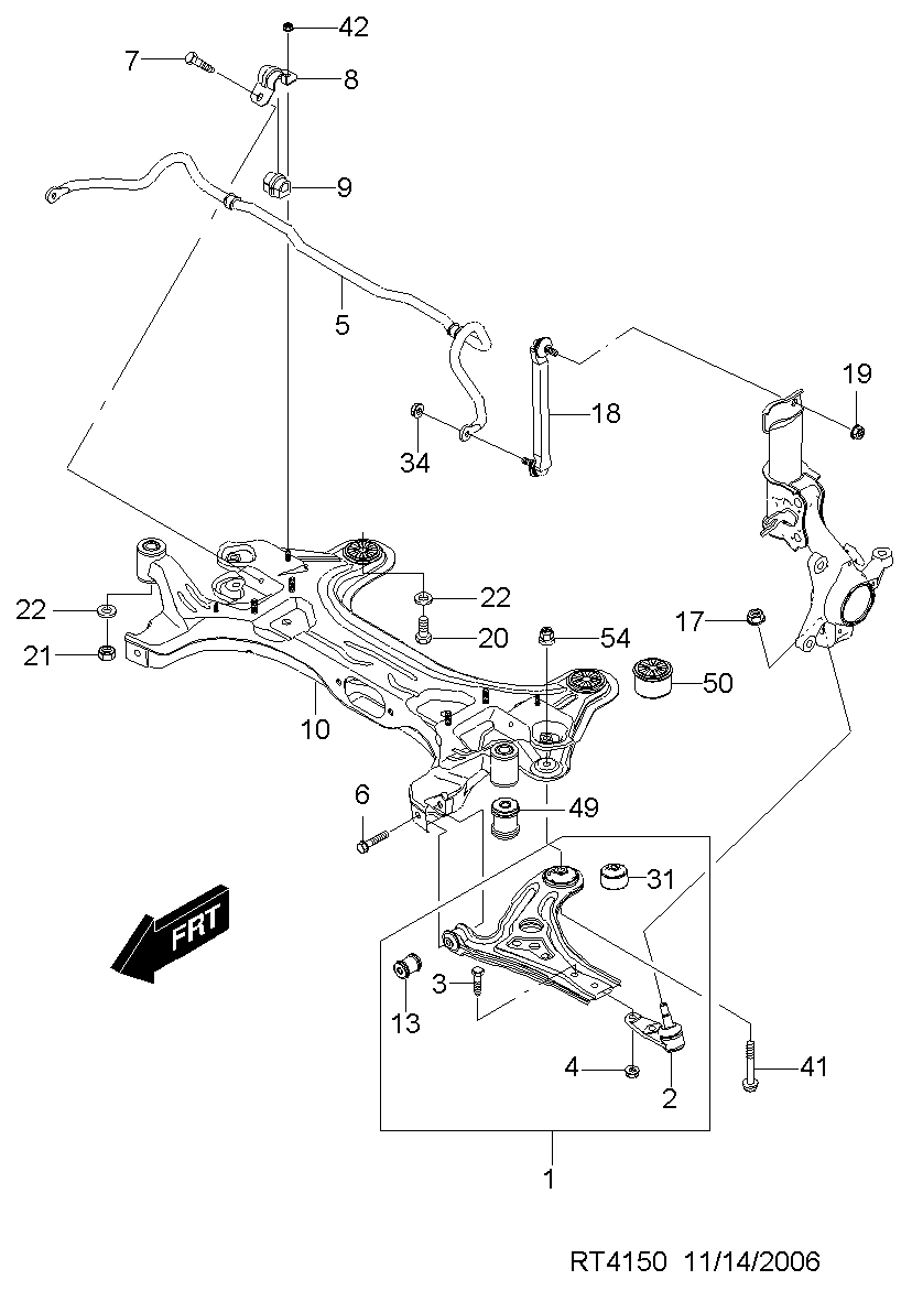 Chevrolet 96535089 - Balst / Virzošais šarnīrs autospares.lv