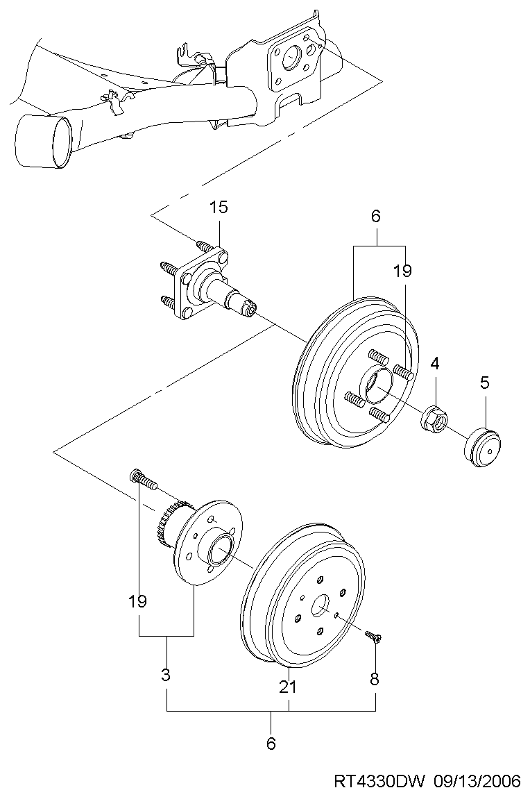 DAEWOO 96473233 - Тормозной барабан www.autospares.lv