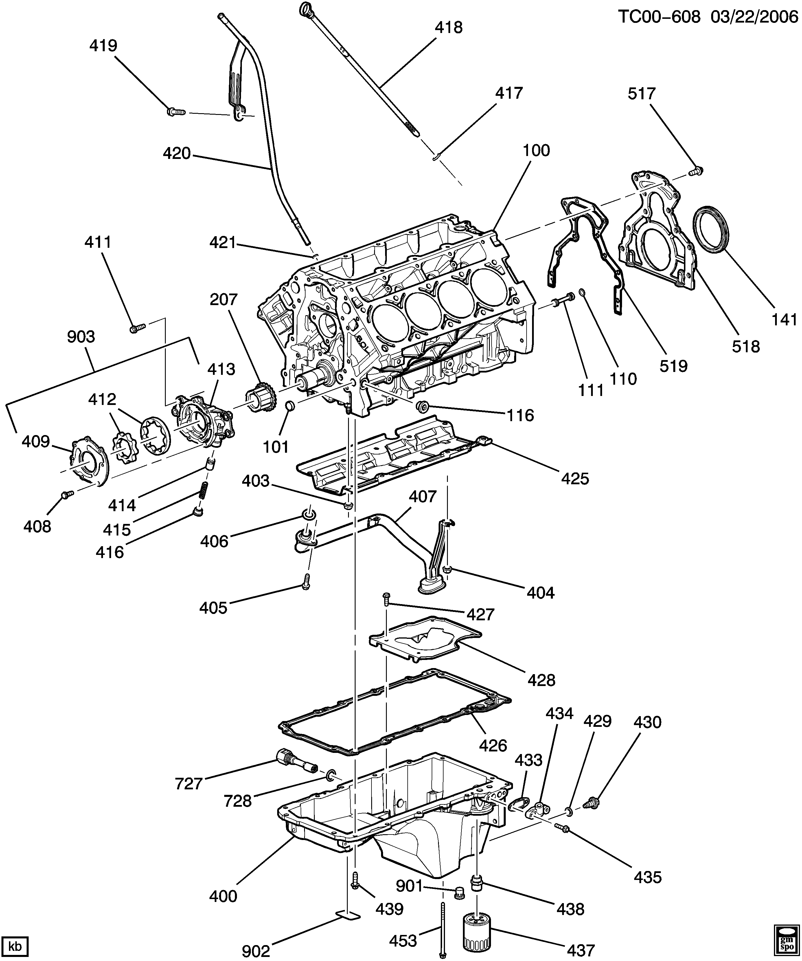 Pontiac 12611384 - GASKET,OIL PAN CVR(USE T/W 11588714 BOLT-QTY 2)(PART OF 400)(W/O www.autospares.lv