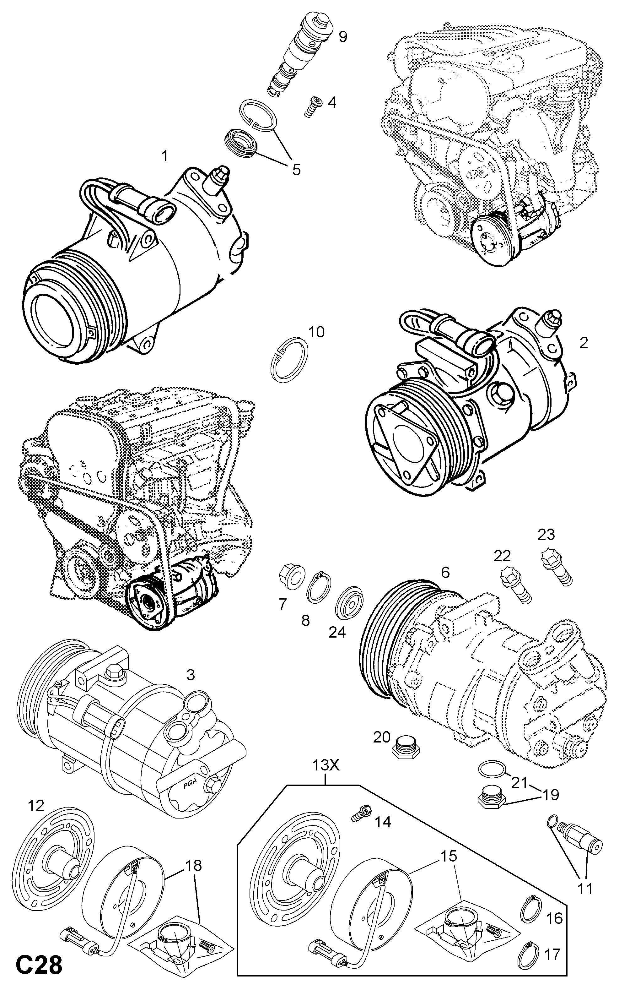 FORD 1854102 - Kompresors, Gaisa kond. sistēma www.autospares.lv