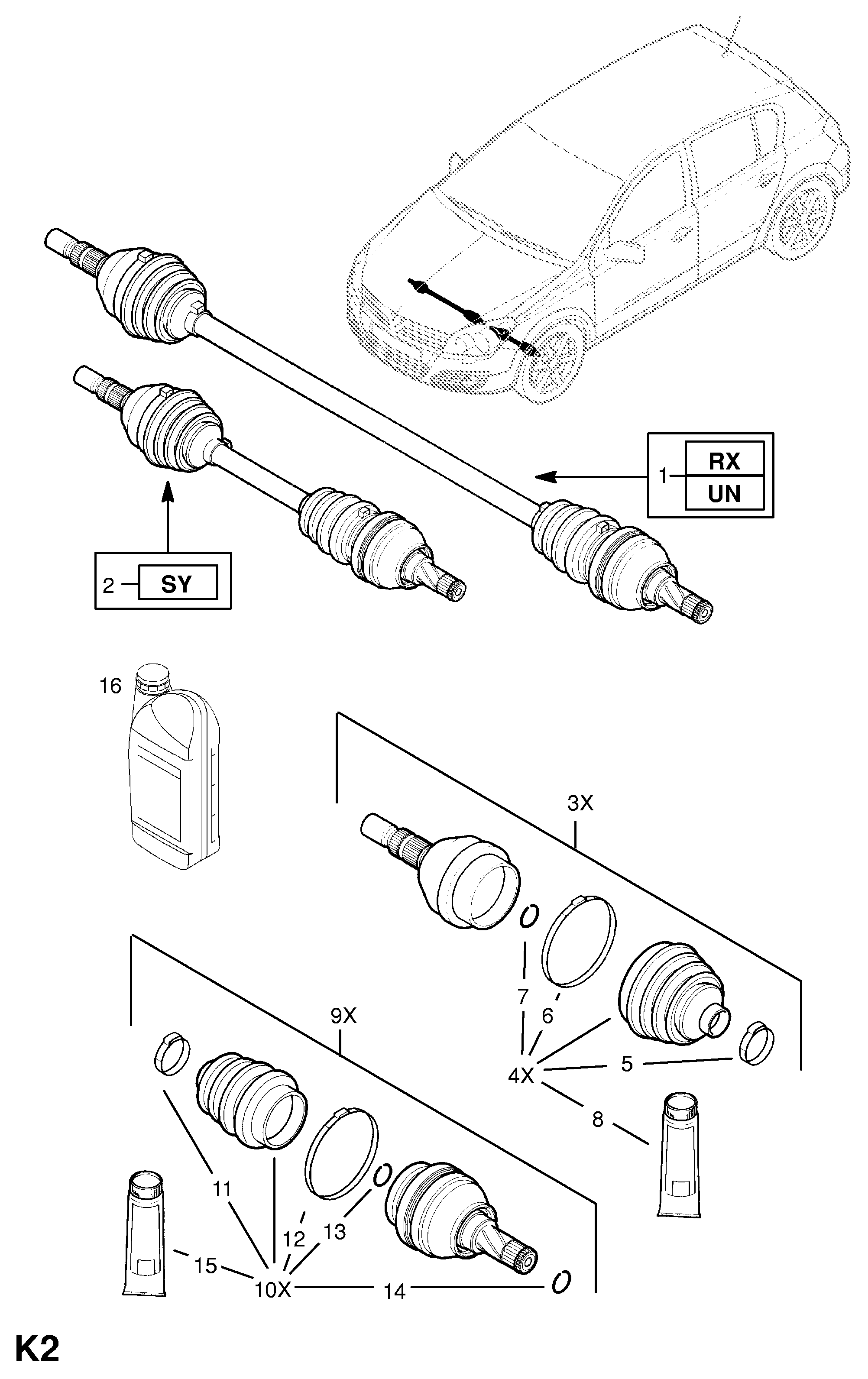 Vauxhall 1603142 - Putekļusargs, Piedziņas vārpsta autospares.lv