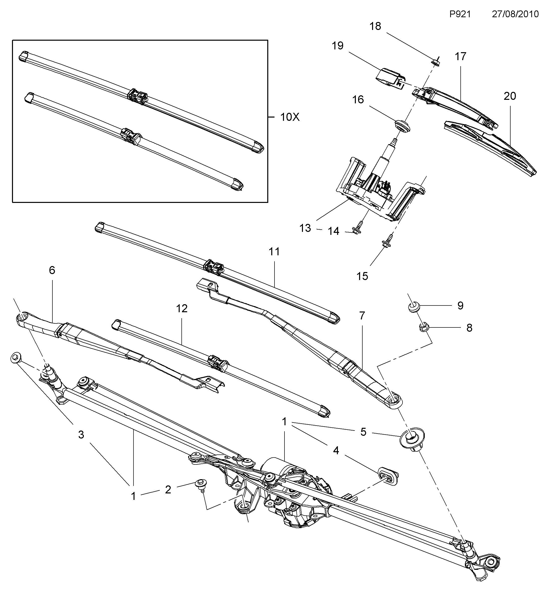 Opel 12 72 066 - Stikla tīrītāja slotiņa autospares.lv