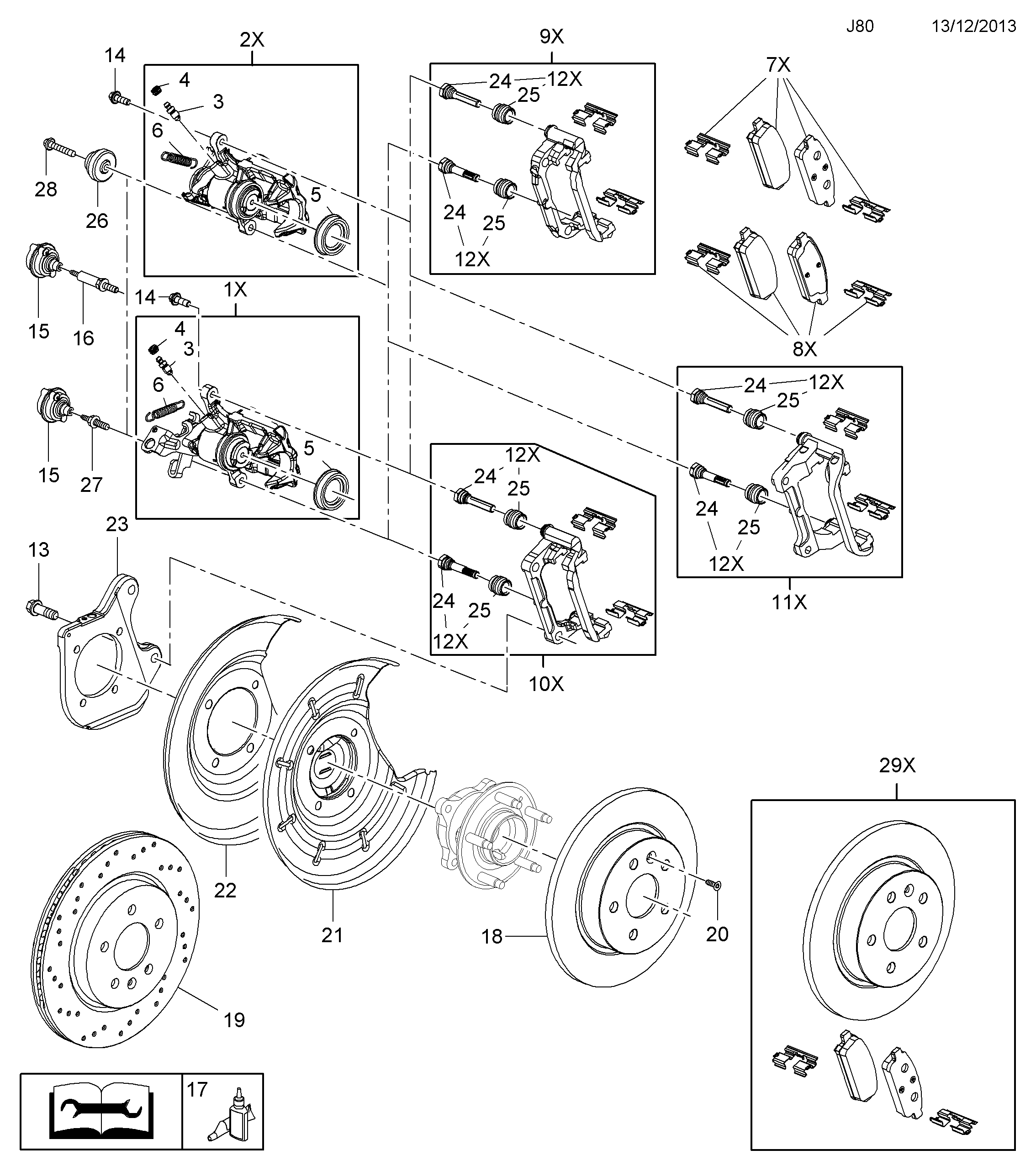 Chevrolet 1605180 - Brake Pad Set, disc brake www.autospares.lv