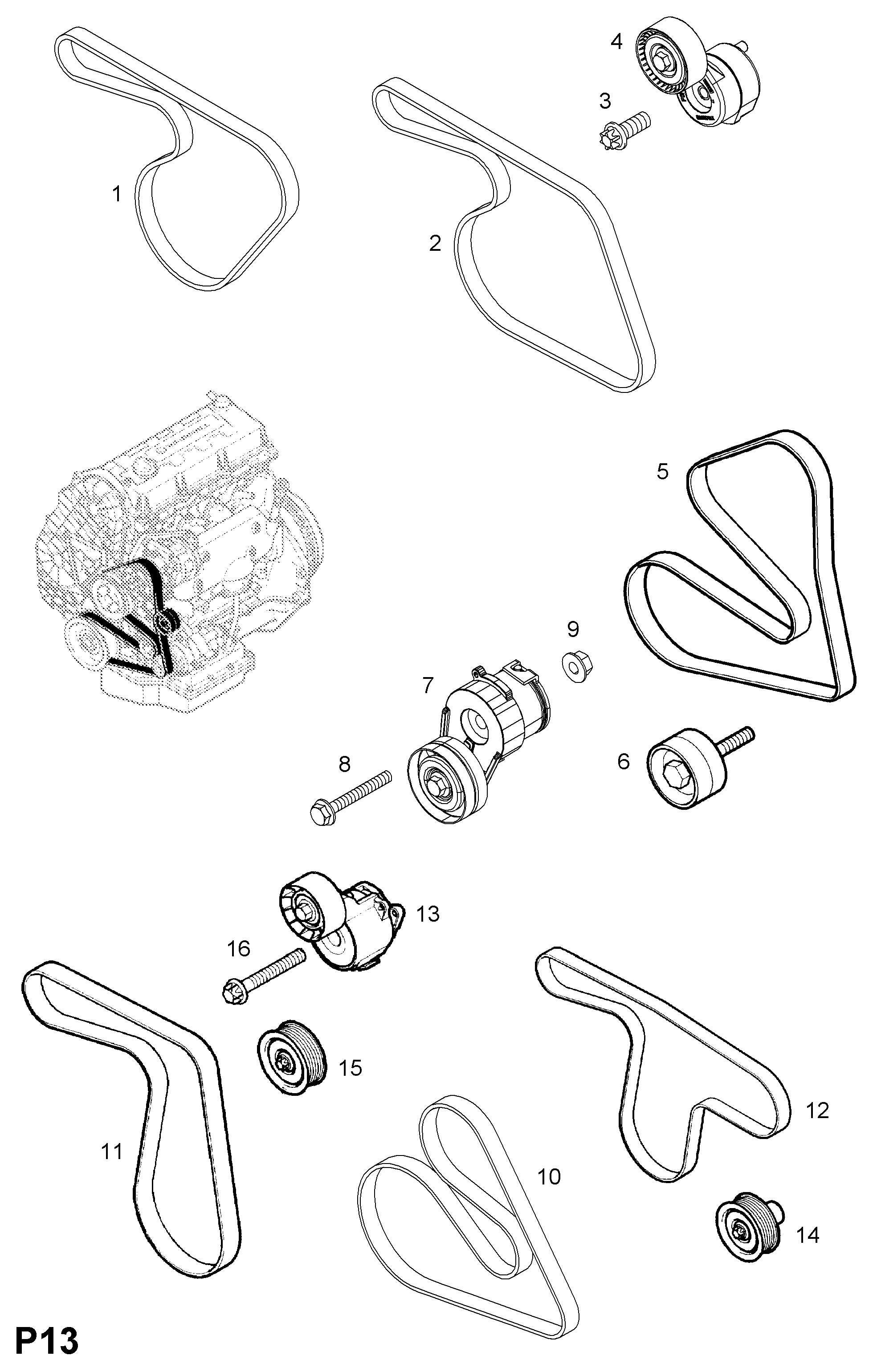 Opel 6340625 - Ķīļrievu siksna autospares.lv