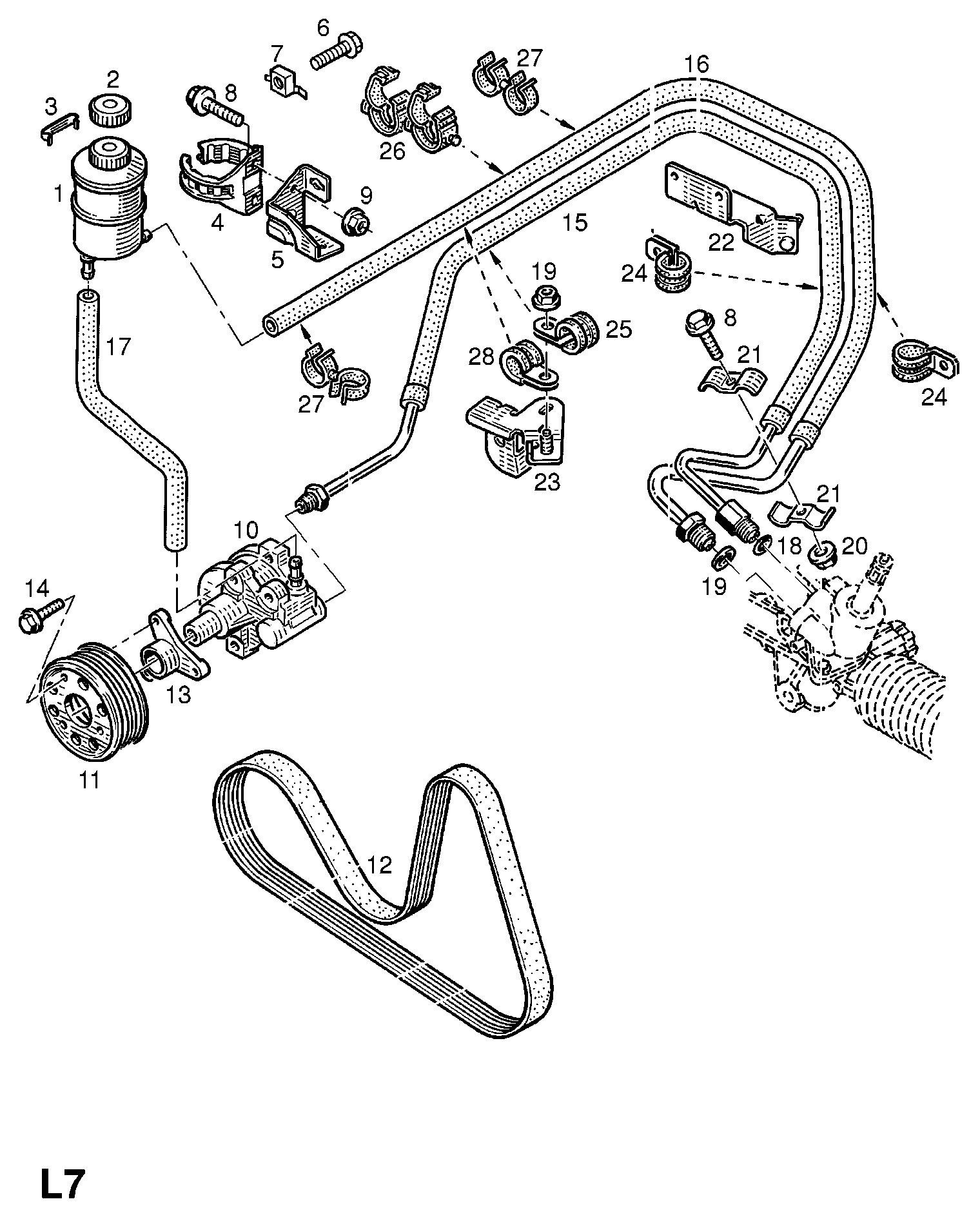 Vauxhall 4401649 - Ķīļrievu siksna autospares.lv