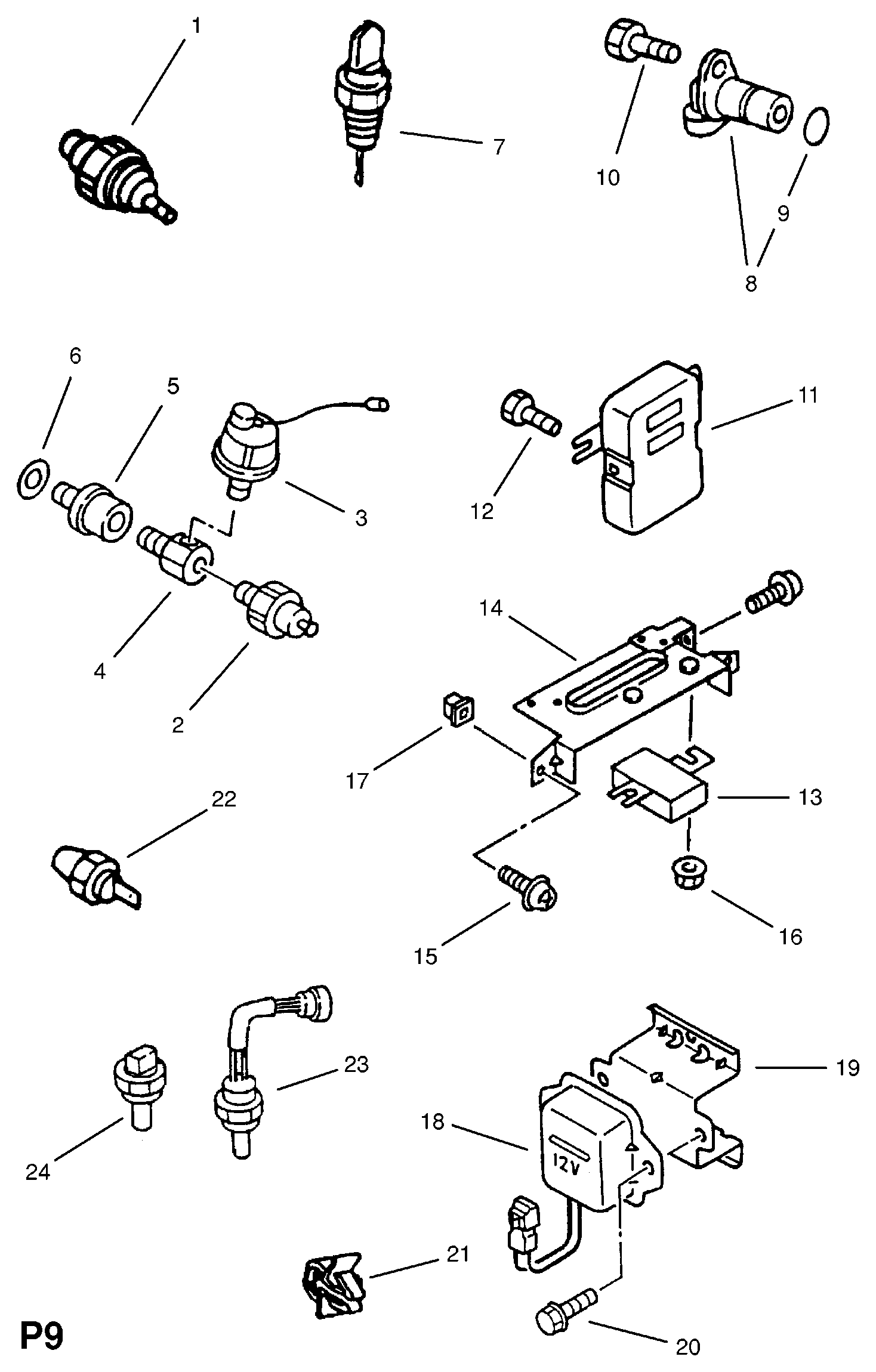 Vauxhall 1252567 - Devējs, Eļļas spiediens autospares.lv