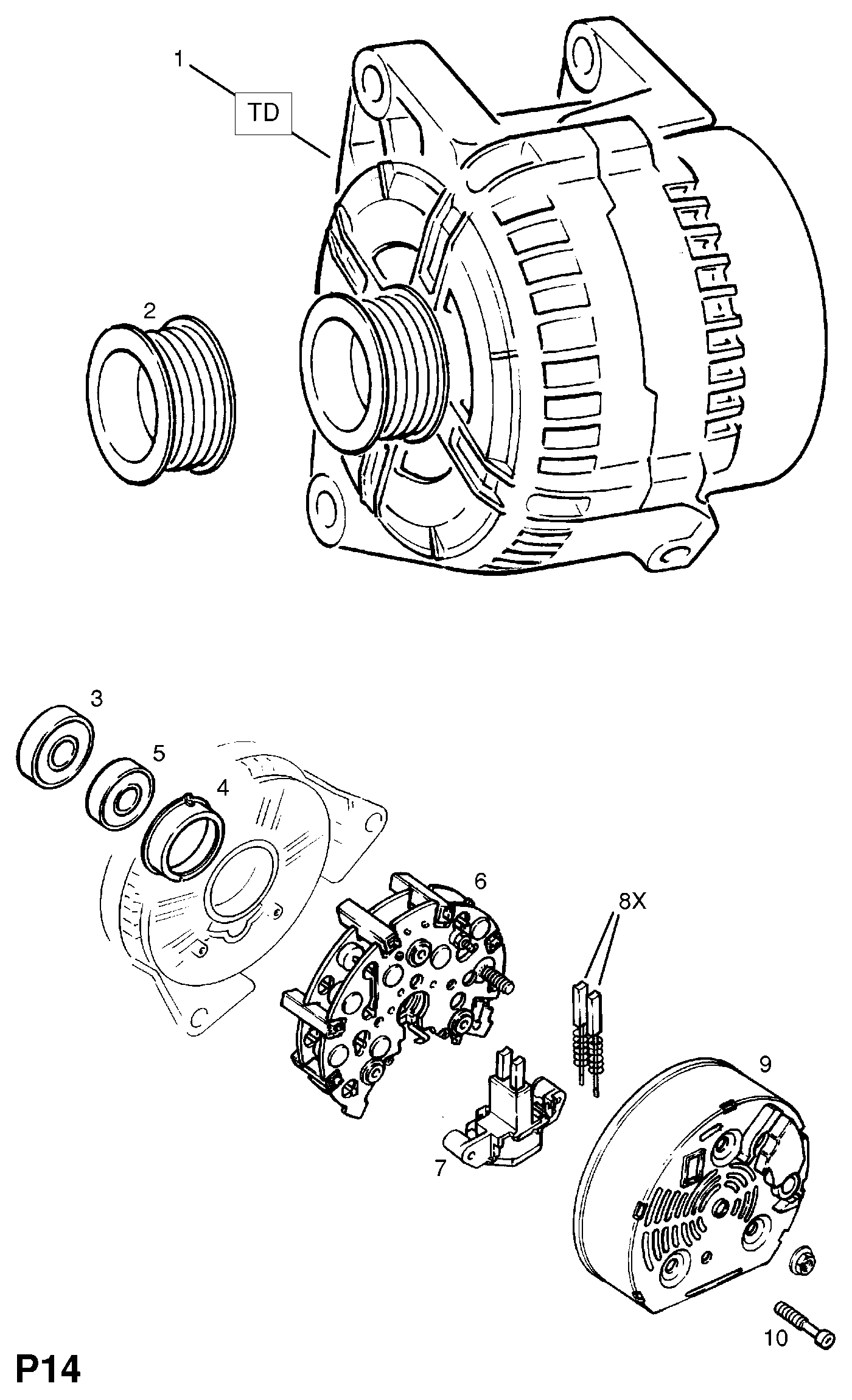 Opel 62 04 034 - Ģenerators autospares.lv