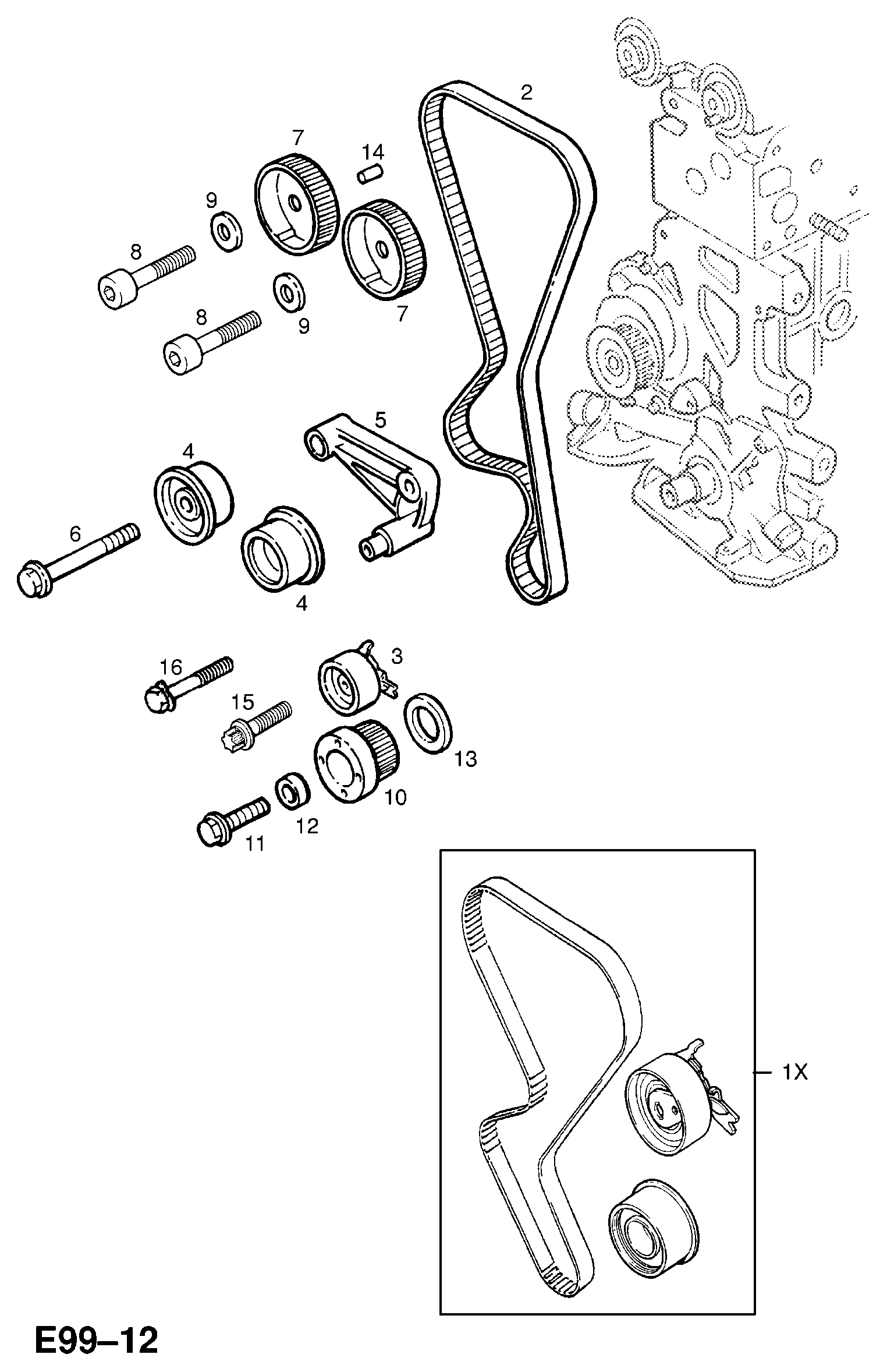 DAEWOO 6 36 729 - Spriegotājrullītis, Gāzu sadales mehānisma piedziņas siksna autospares.lv