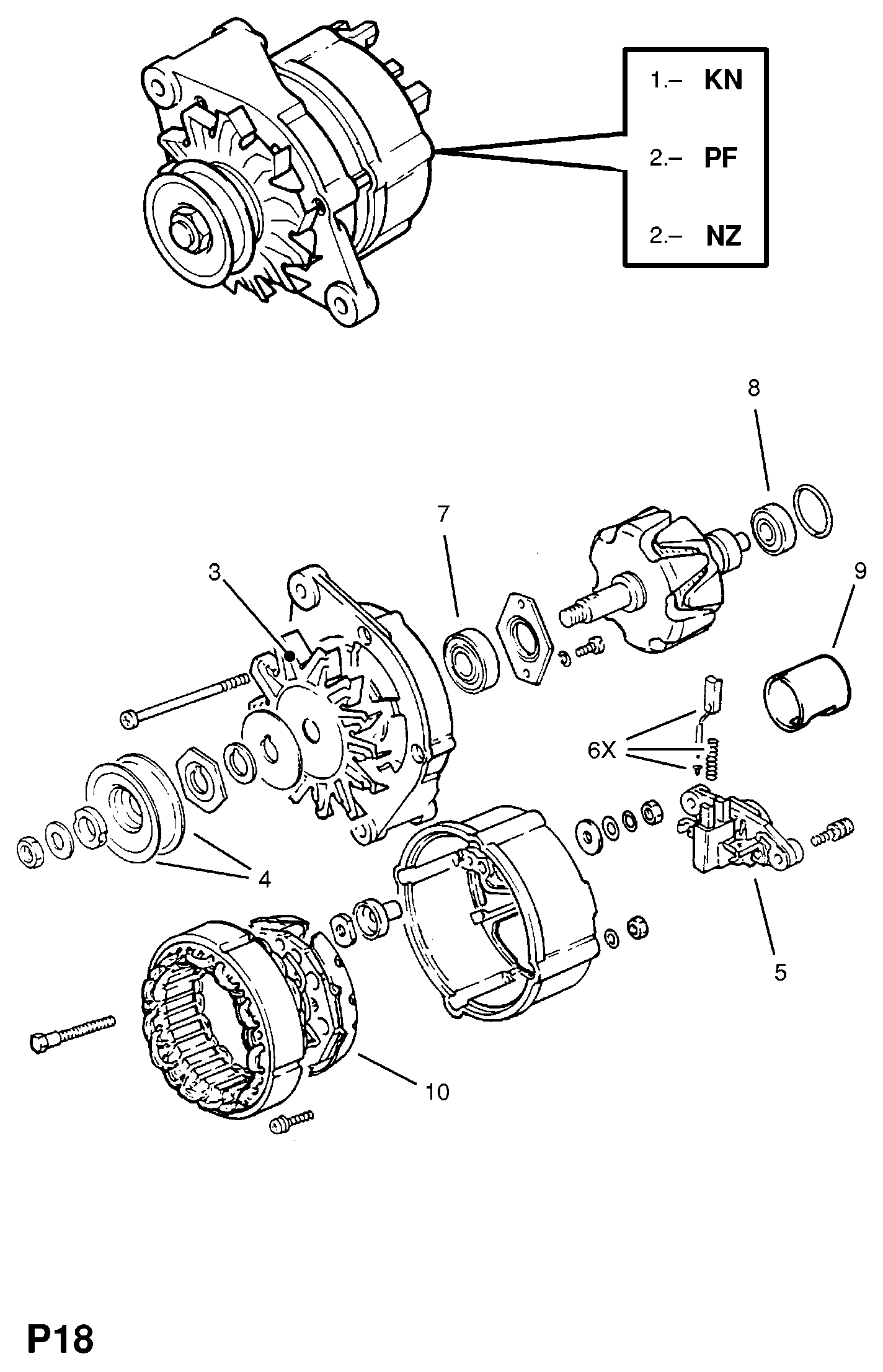 Opel 12 04 118 - Генератор www.autospares.lv