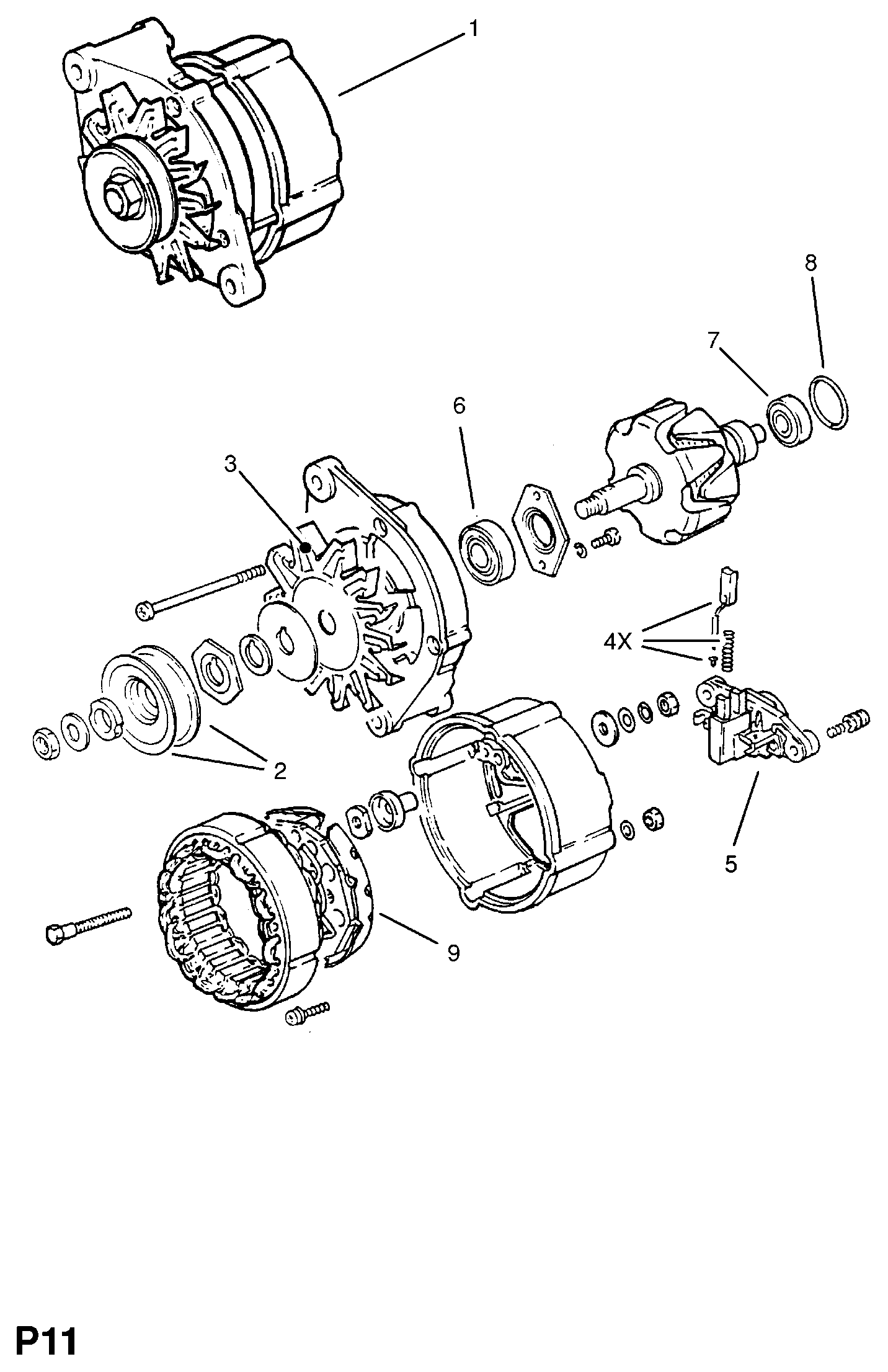 Opel 1205227 - Bearing www.autospares.lv