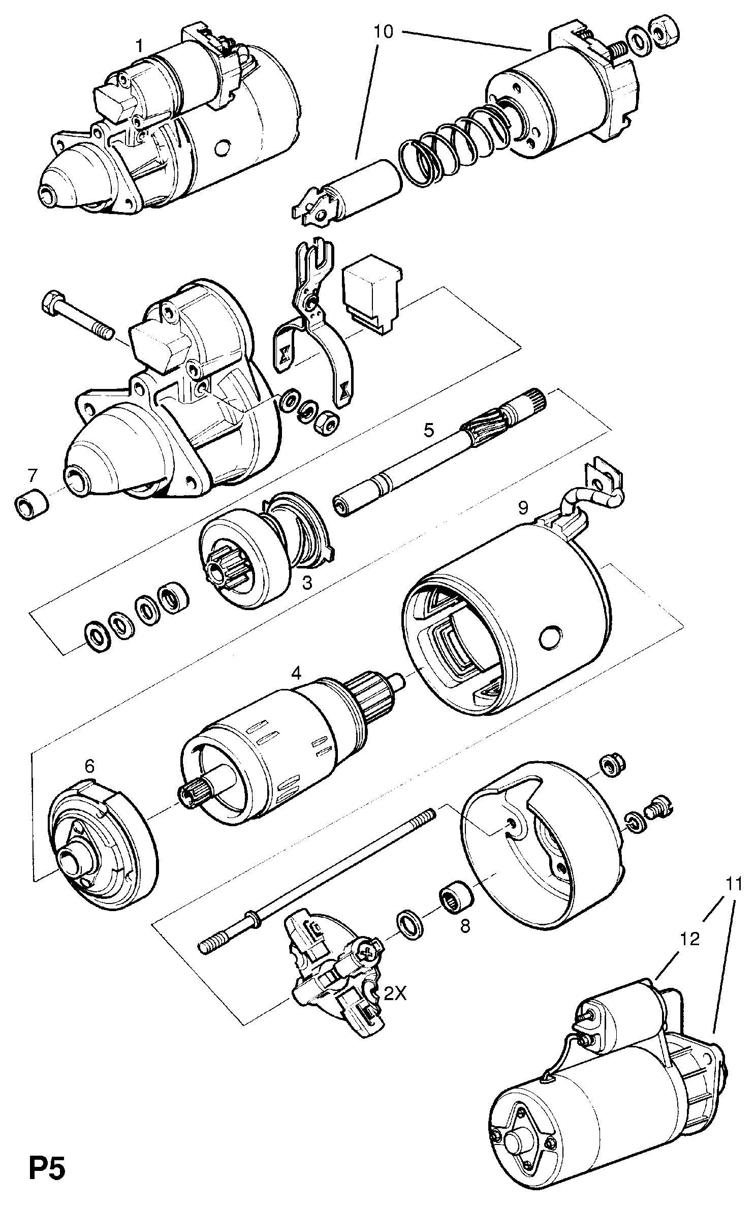 Opel 12 02 141 - Starteris autospares.lv