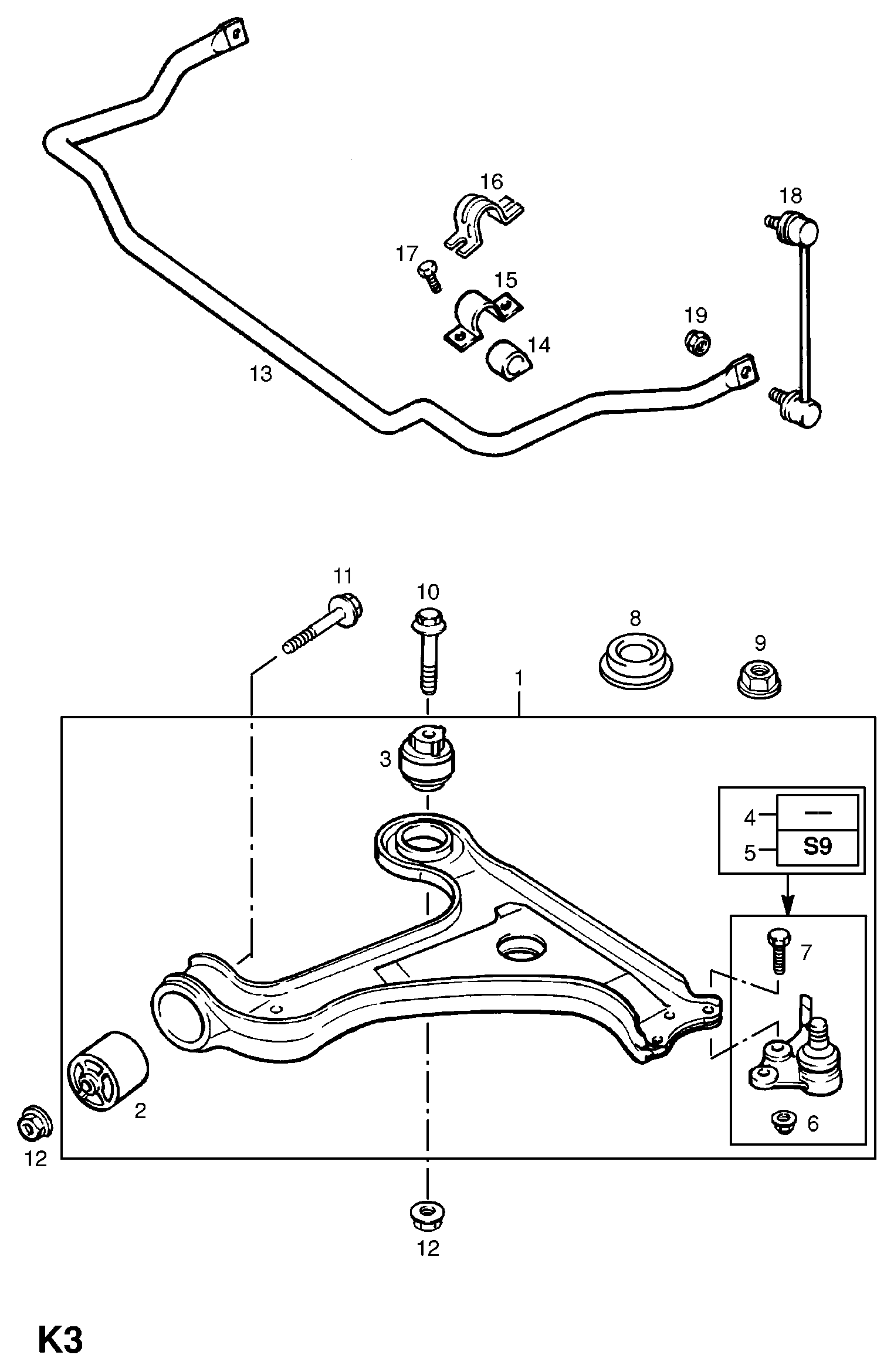 Opel 3 52 458 - Piekare, Šķērssvira autospares.lv