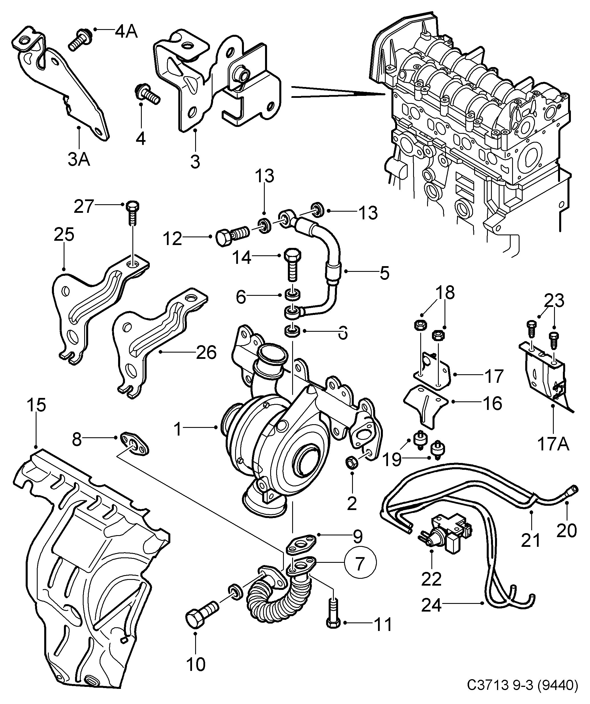 Vauxhall 93192073 - Турбина, компрессор www.autospares.lv