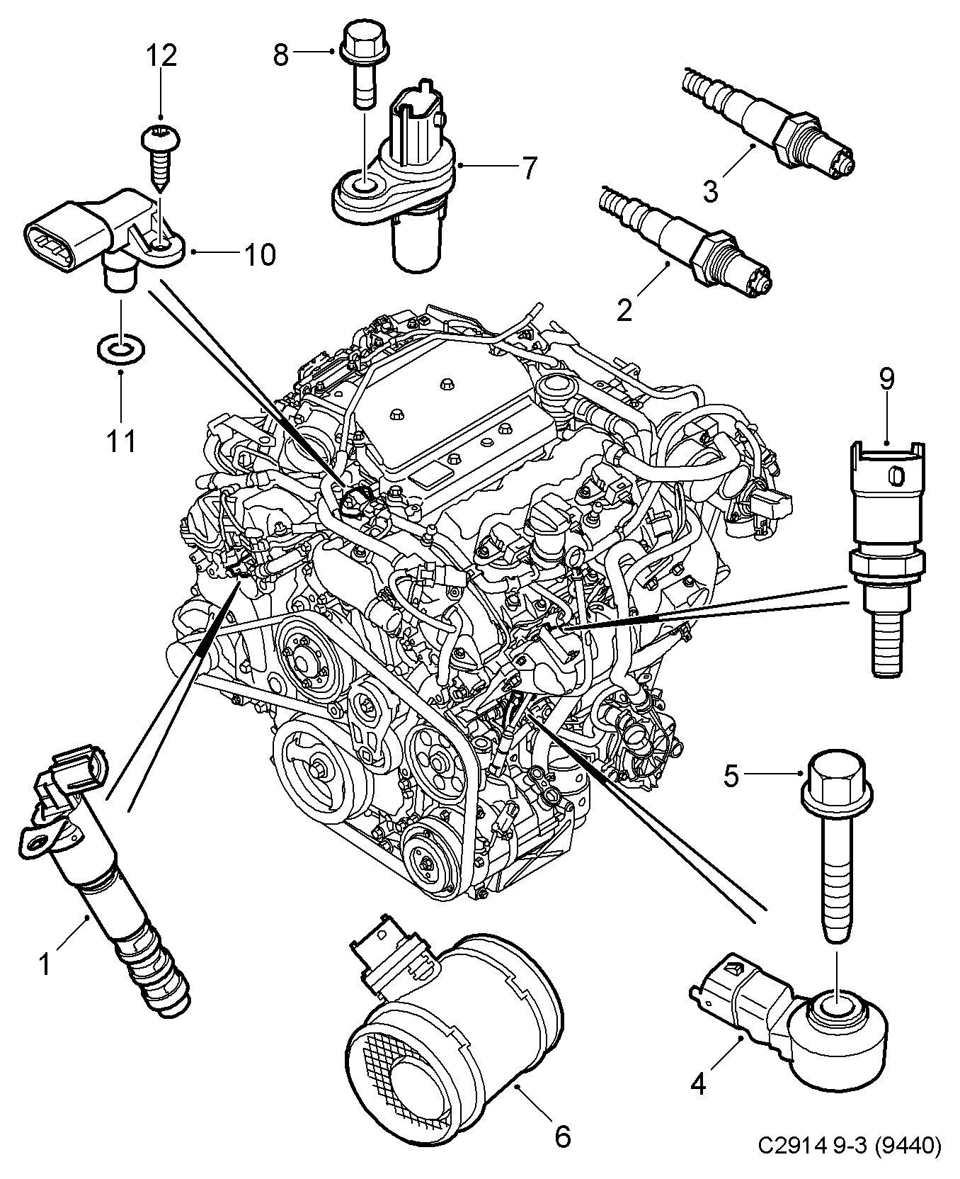 Vauxhall 12566778 - Devējs, Dzesēšanas šķidruma temperatūra www.autospares.lv