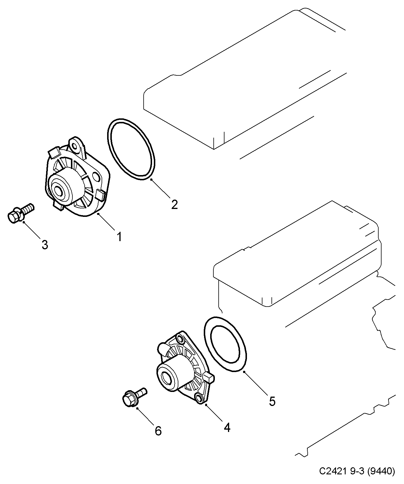 SAAB 93 17 8713 - Water Pump www.autospares.lv