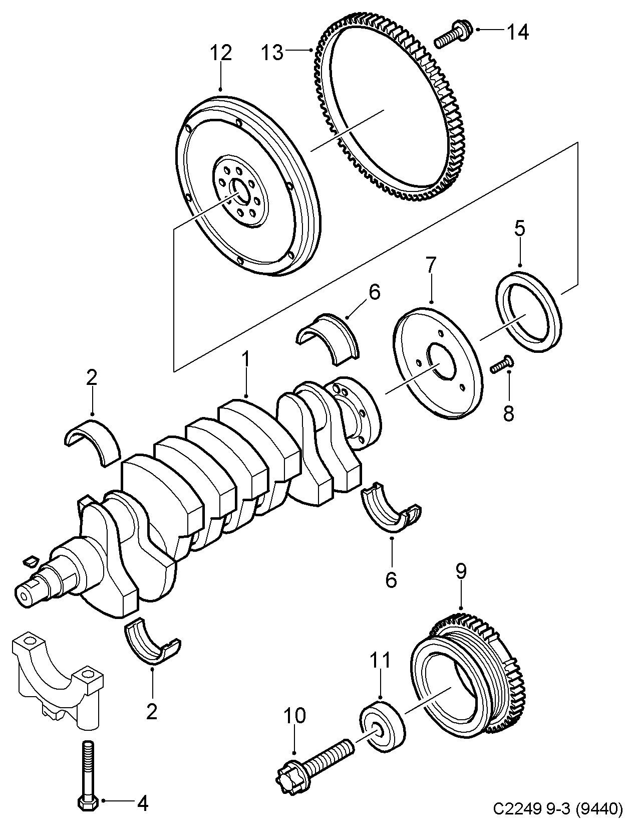 Chevrolet 55355235 - Blīvju komplekts, Motora bloks autospares.lv