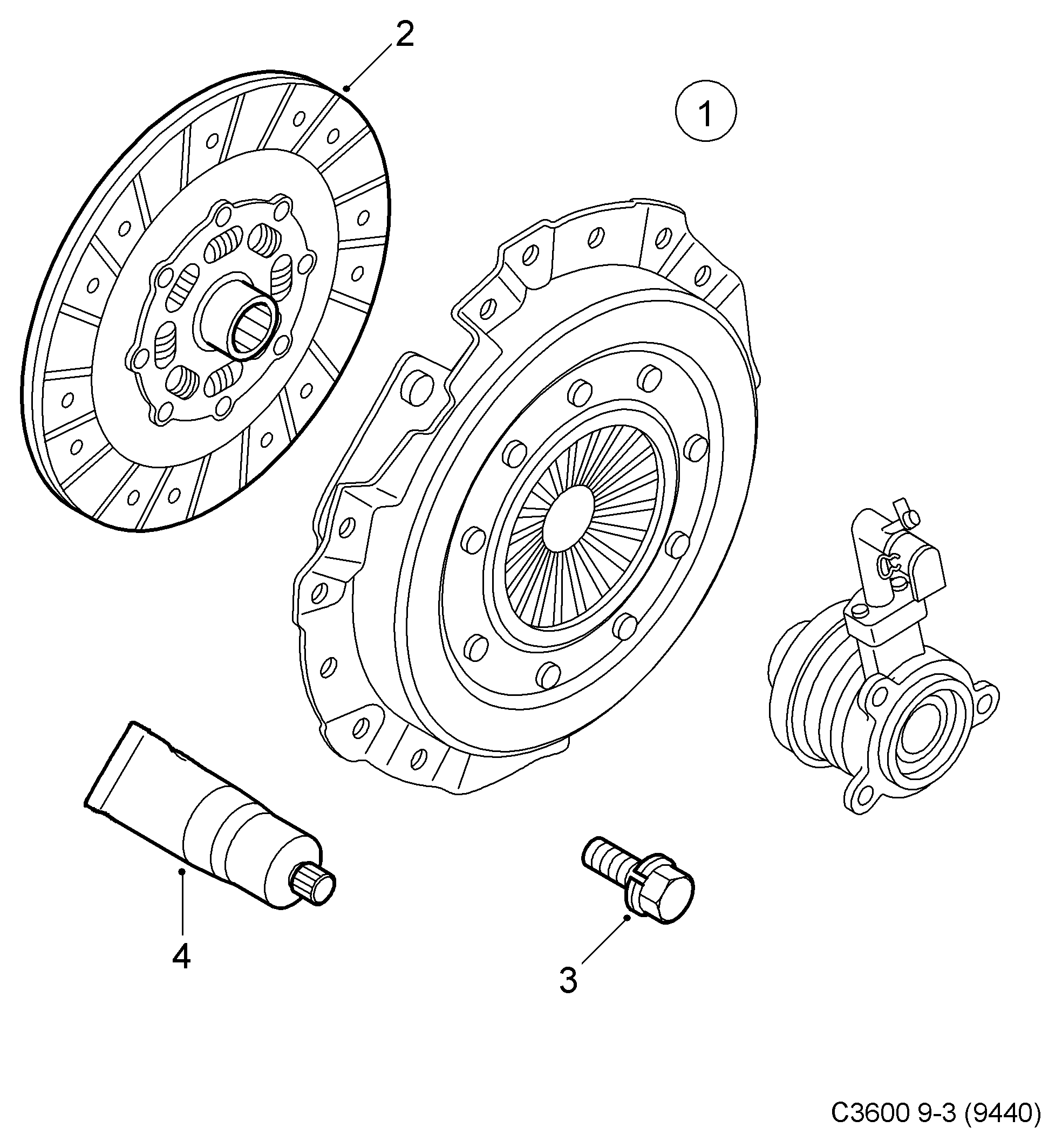 SAAB 93 181 953 - Clutch Kit www.autospares.lv