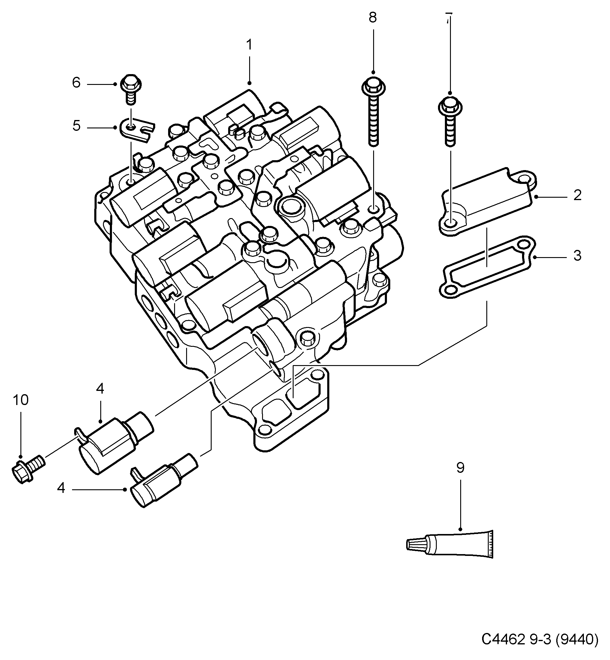 Chevrolet 93 183 652 - Pārslēdzējvārsts, Automātiskā pārnesumkārba www.autospares.lv