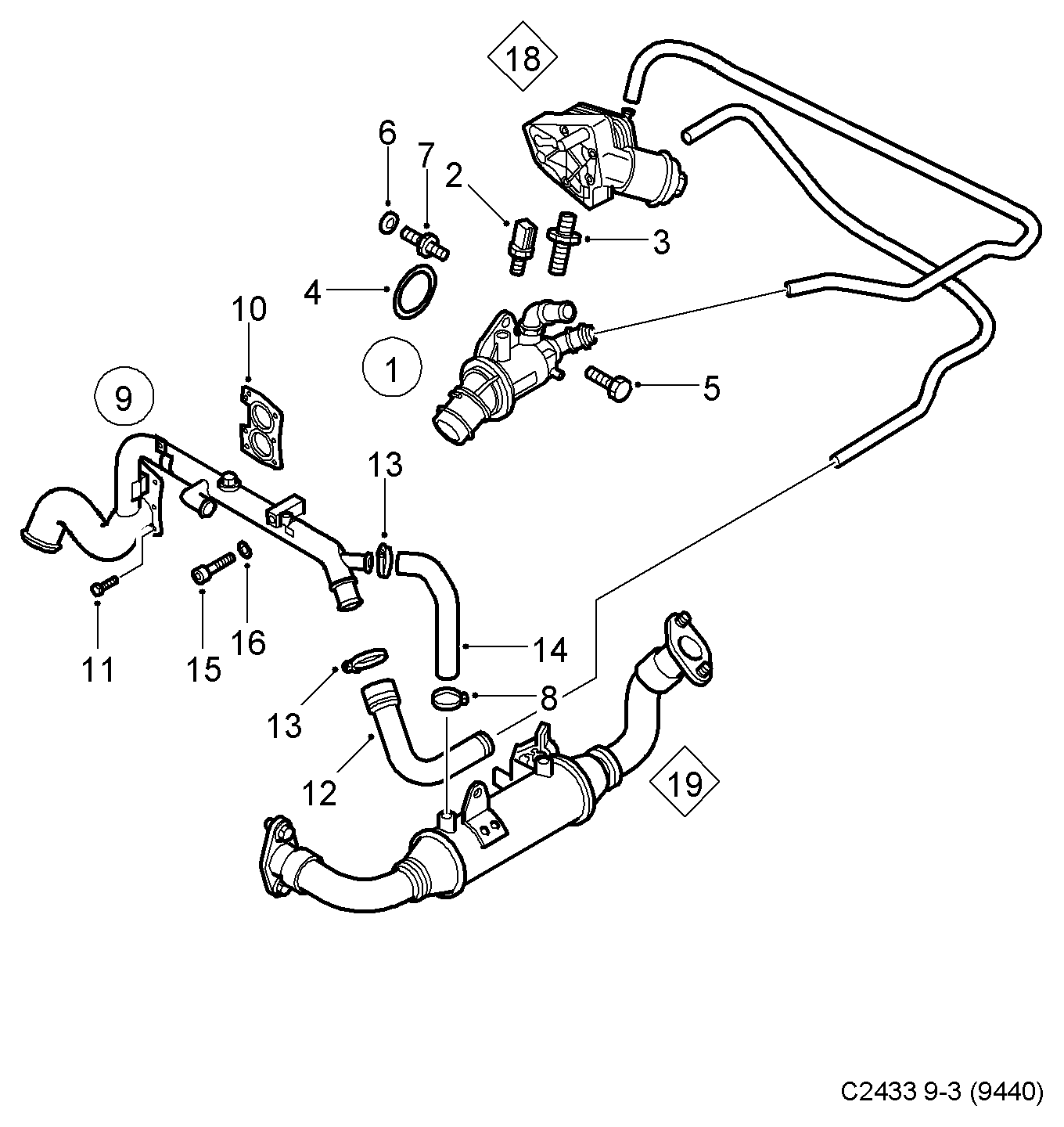 Opel 55193203 - Devējs, Dzesēšanas šķidruma temperatūra www.autospares.lv