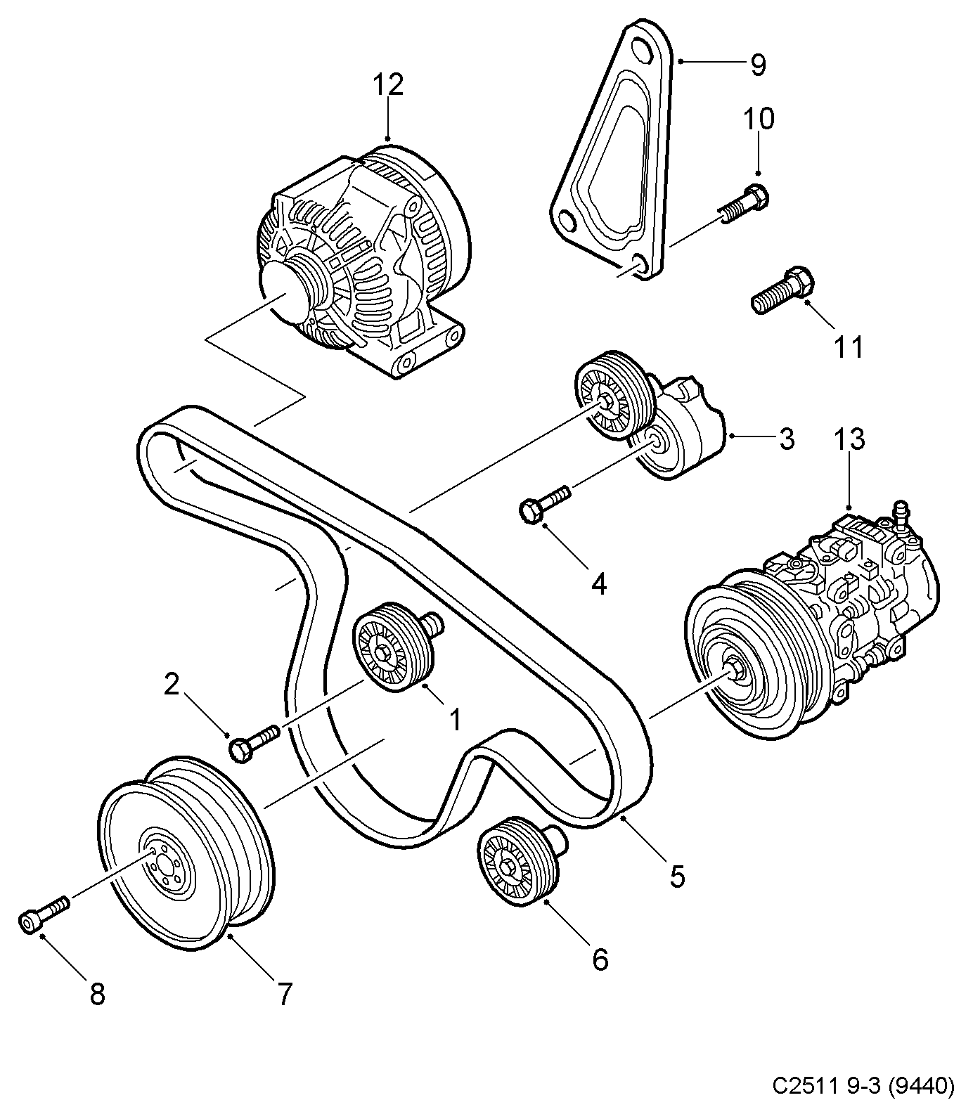 Suzuki 55190811 - Parazīt / Vadrullītis, Ķīļrievu siksna autospares.lv