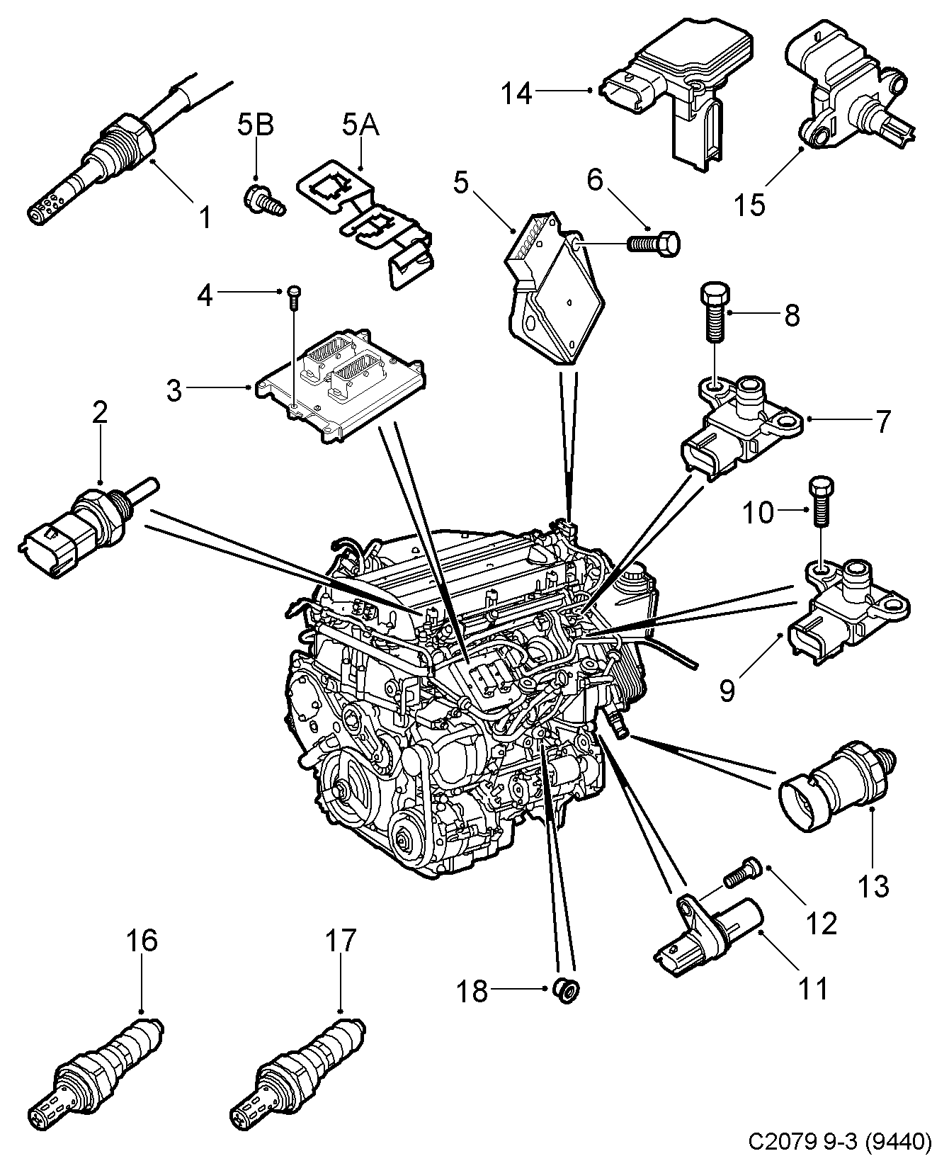 SAAB 12799169 - Lambda zonde autospares.lv