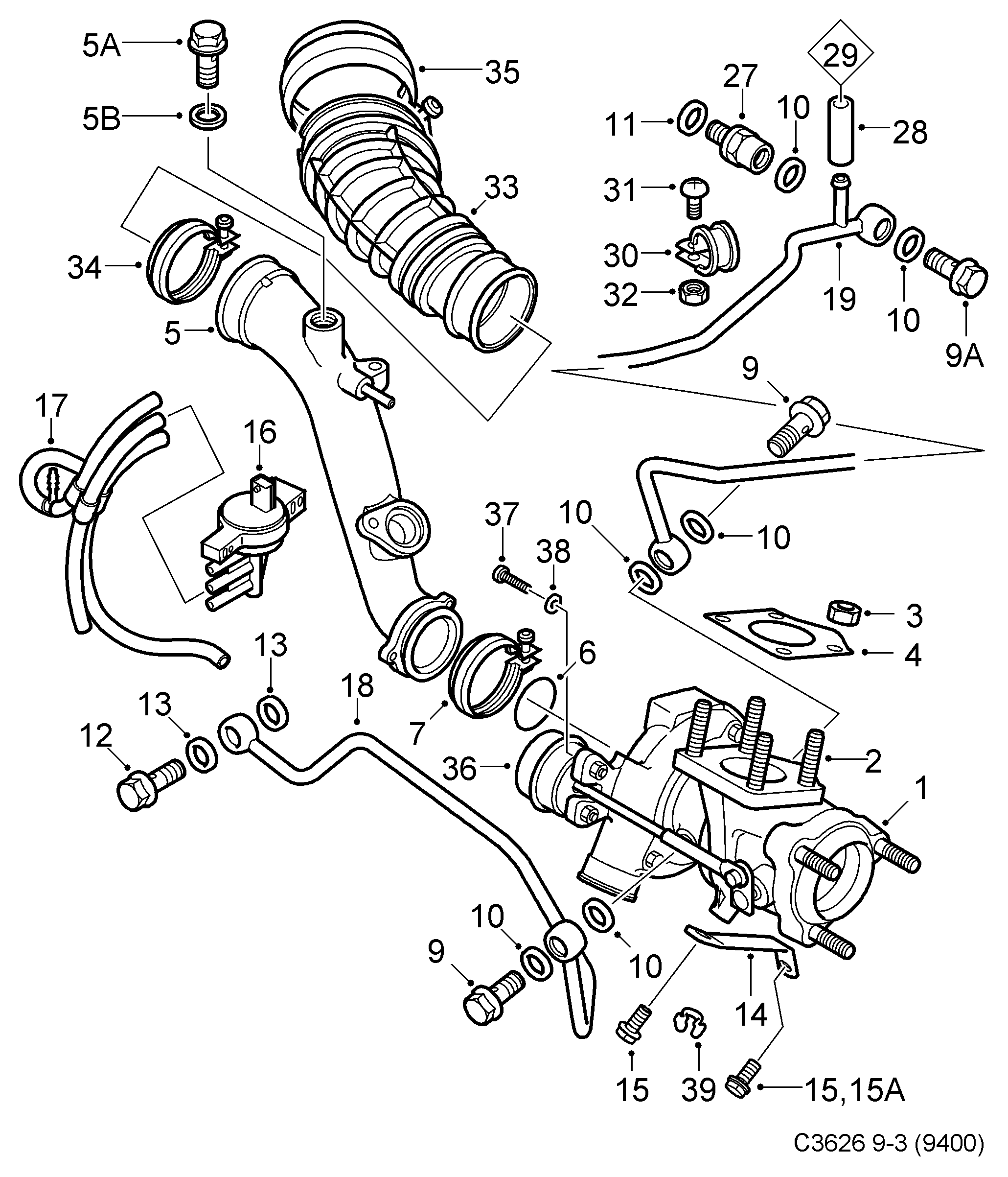 Opel 9192568 - Поликлиновой ремень www.autospares.lv