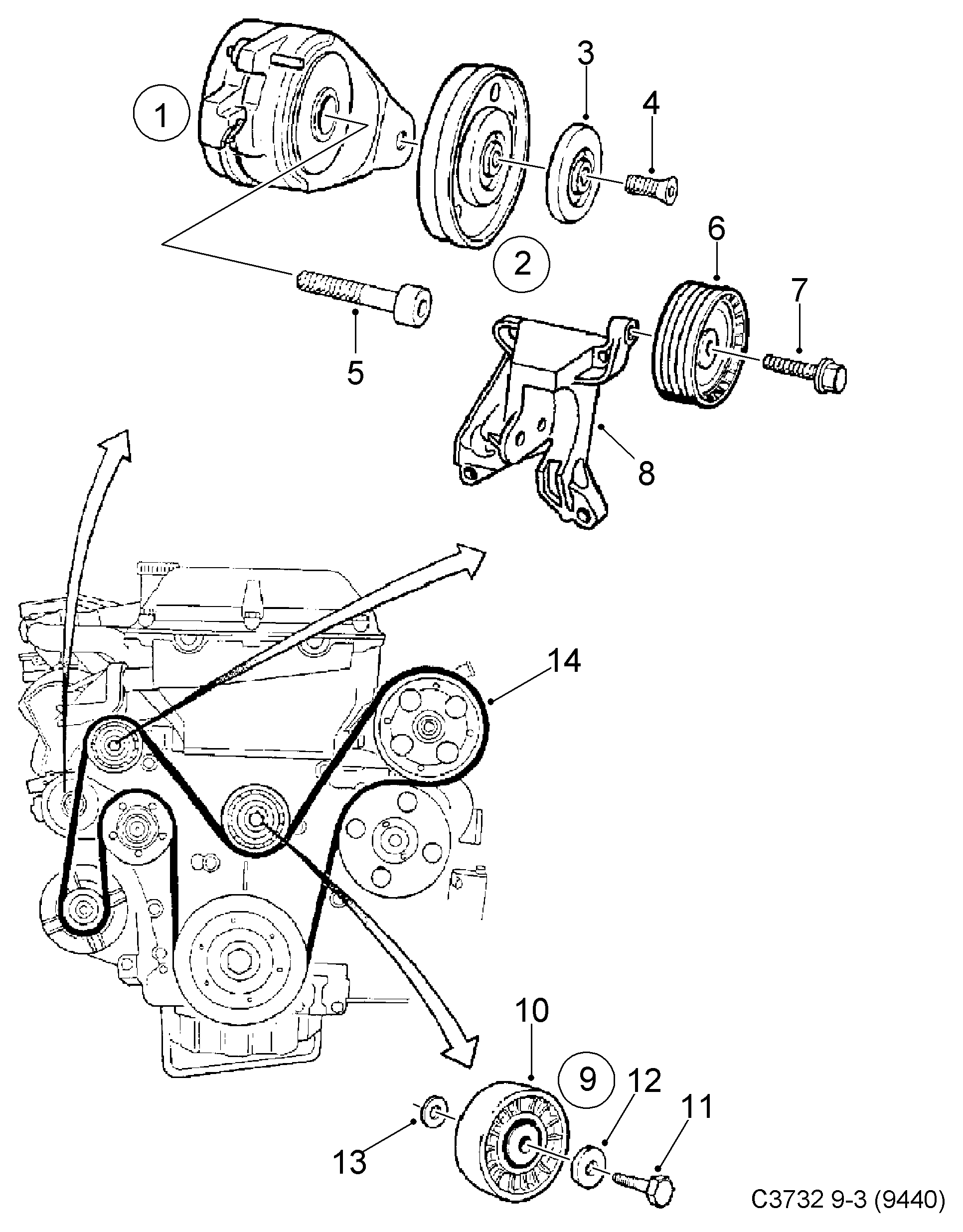 SAAB 47 52 879 - Parazīt / Vadrullītis, Ķīļrievu siksna autospares.lv