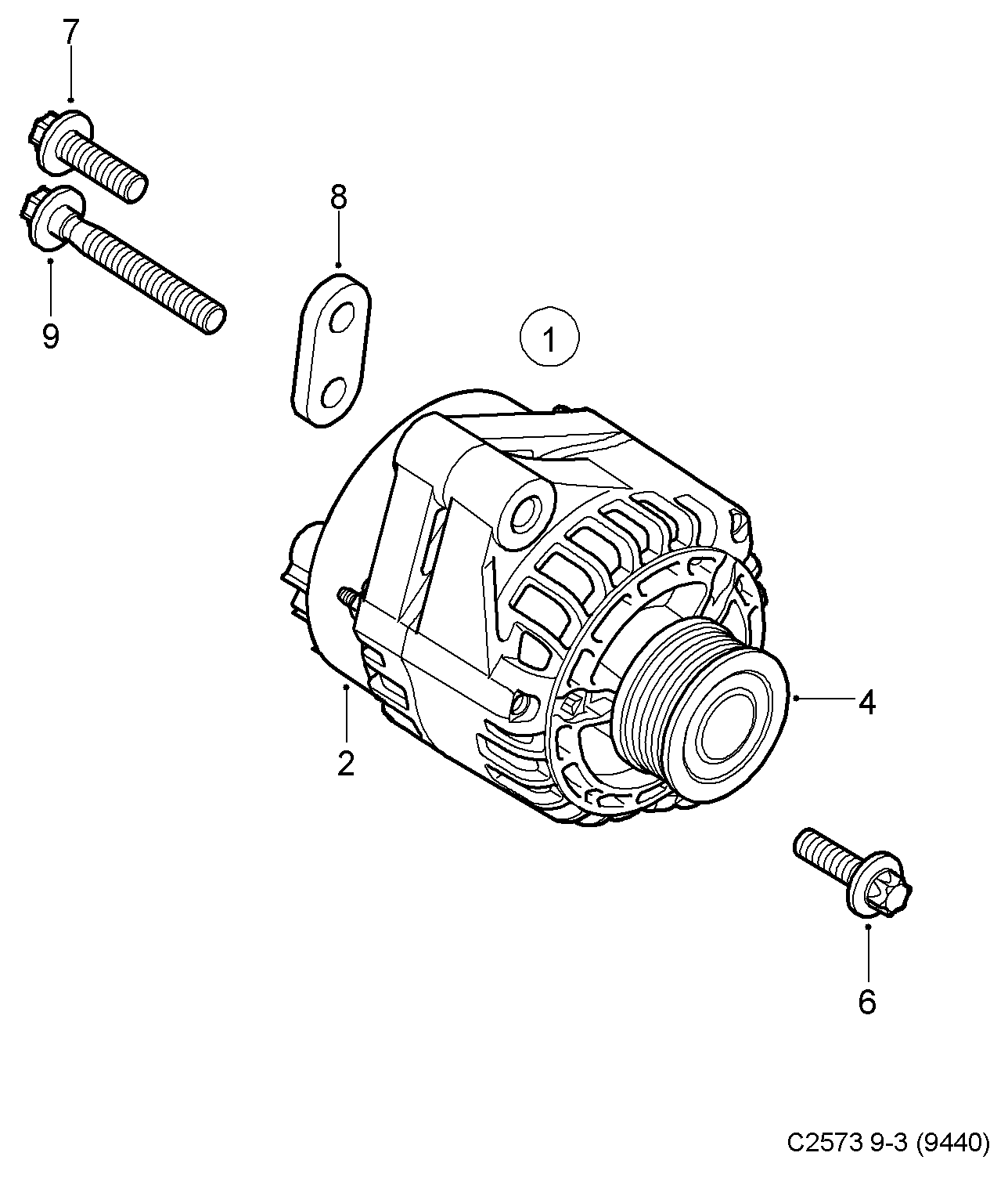 Opel 93169260 - Ģenerators www.autospares.lv