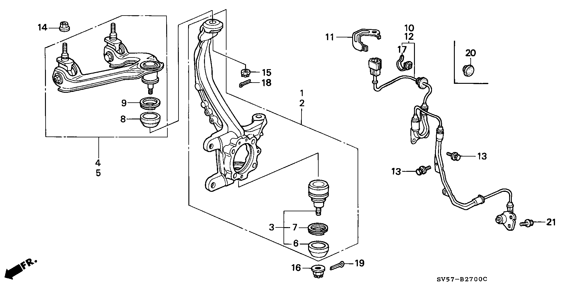 Honda 51210SV4J50 - Balst / Virzošais šarnīrs autospares.lv