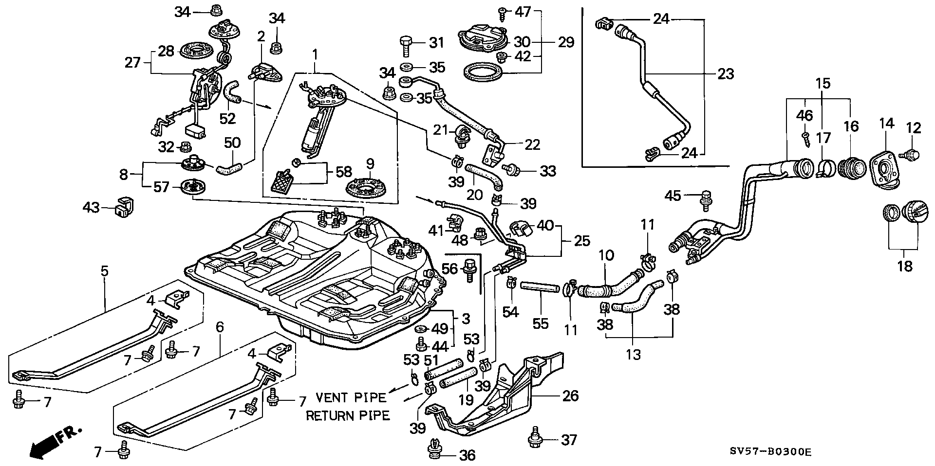 FORD 17040-SV4-A30 - Топливный насос www.autospares.lv