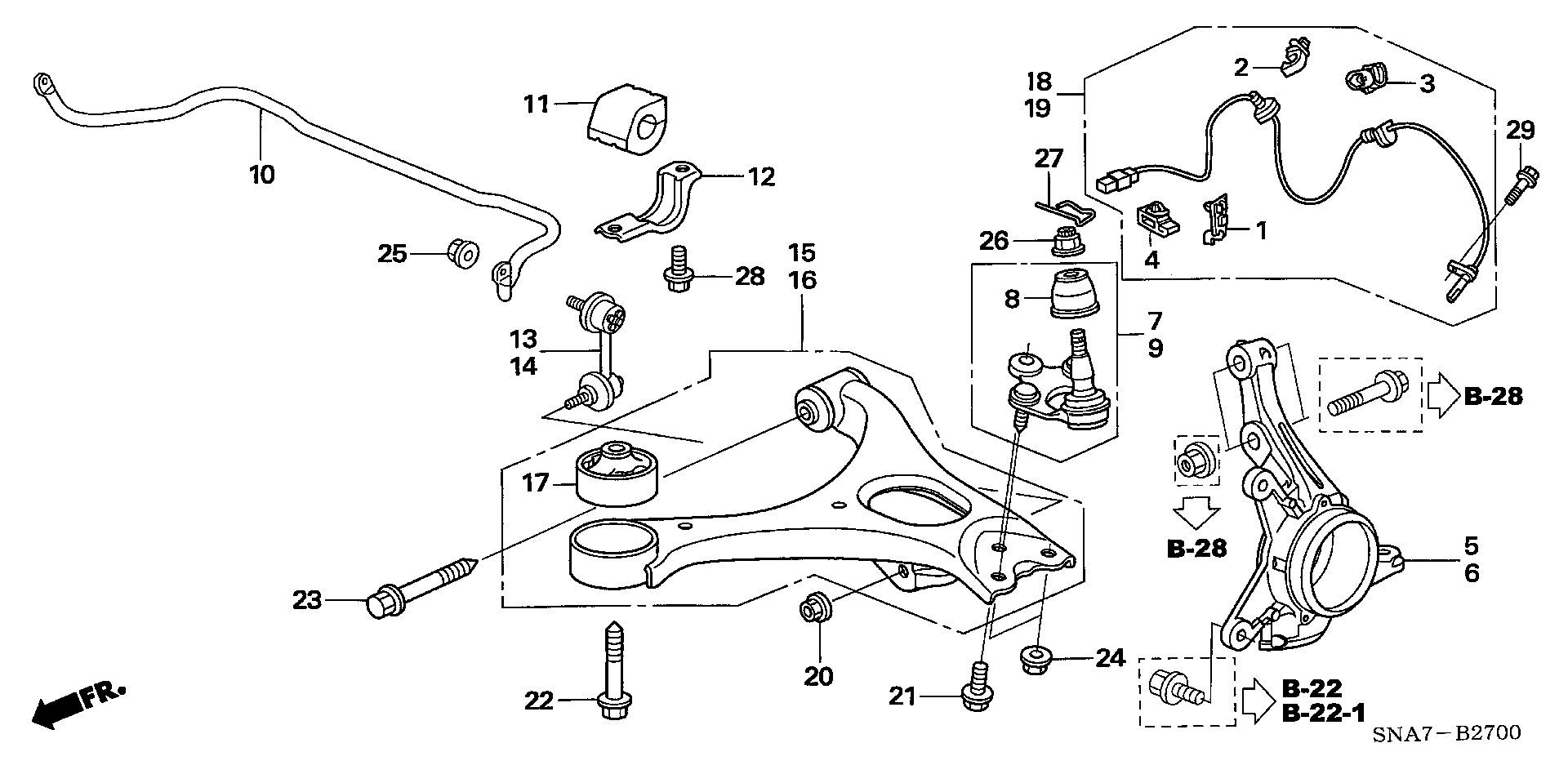 CITROËN 51230 SNA A02 - Balst / Virzošais šarnīrs autospares.lv