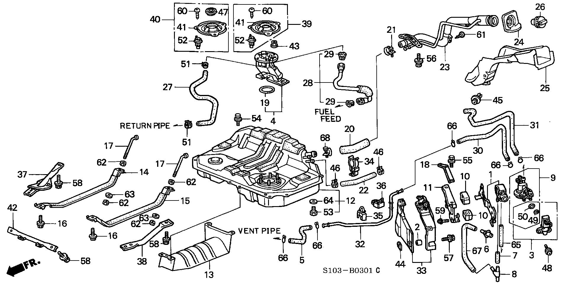 Honda 17040-S10-A10 - Degvielas sūknis autospares.lv