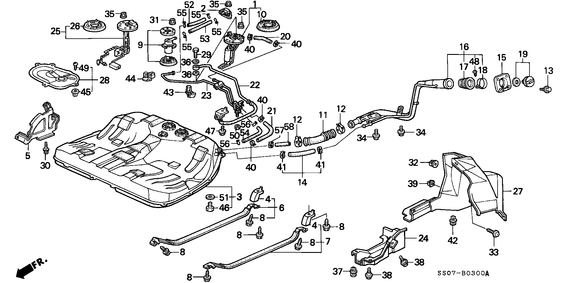 Honda 17040-SS0-A30 - Degvielas sūknis autospares.lv