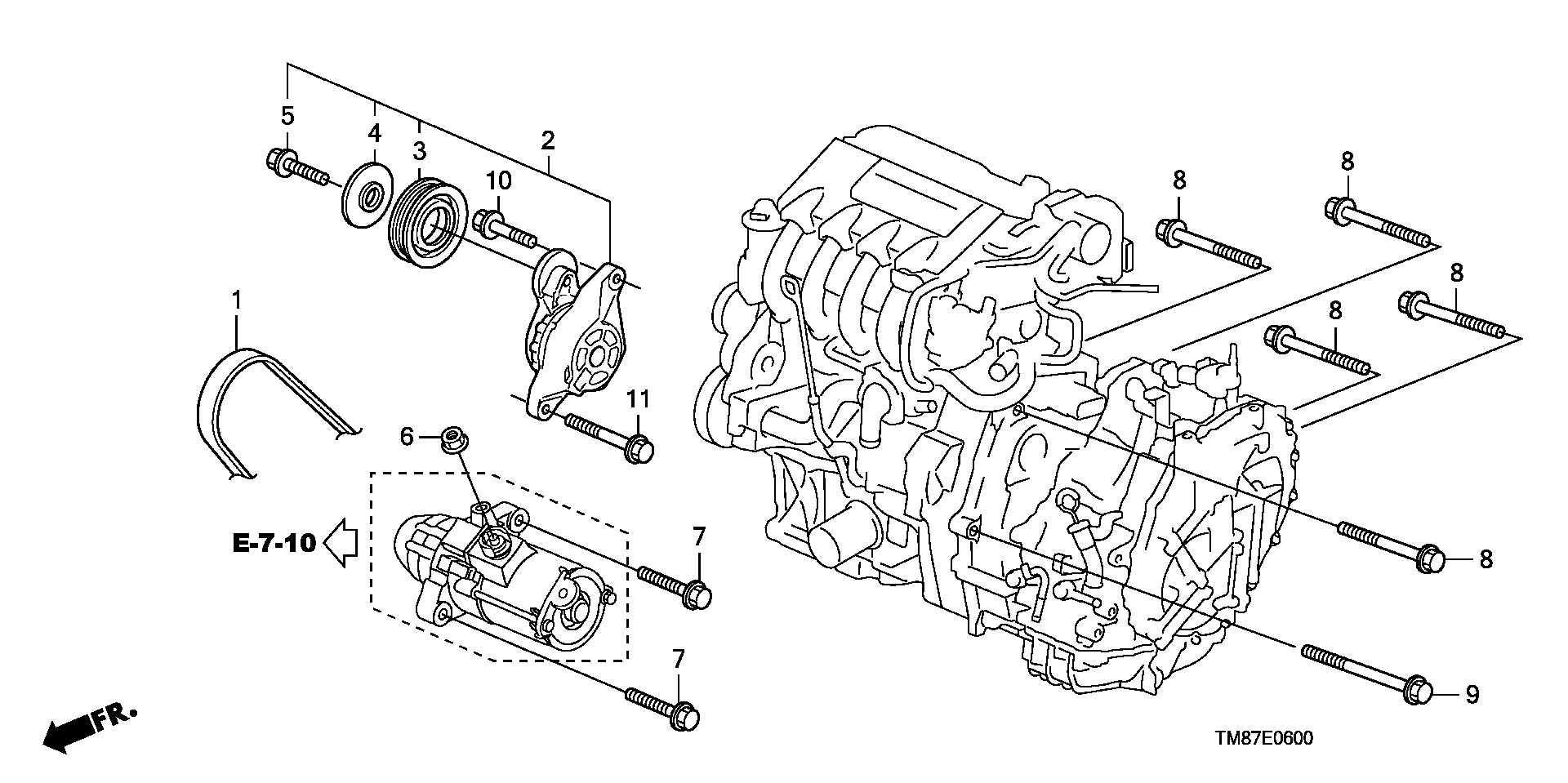 Honda 19230-RBJ-003 - Ķīļrievu siksna autospares.lv