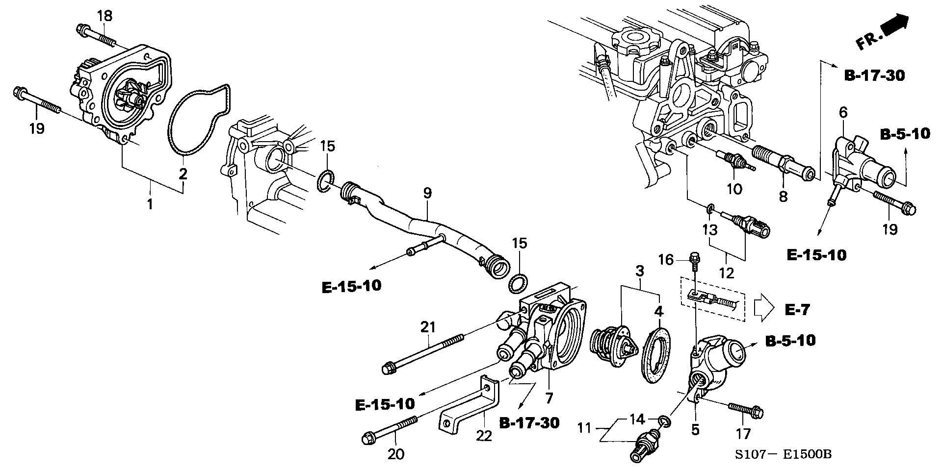 Honda 19301-P08-315 - Coolant thermostat / housing www.autospares.lv