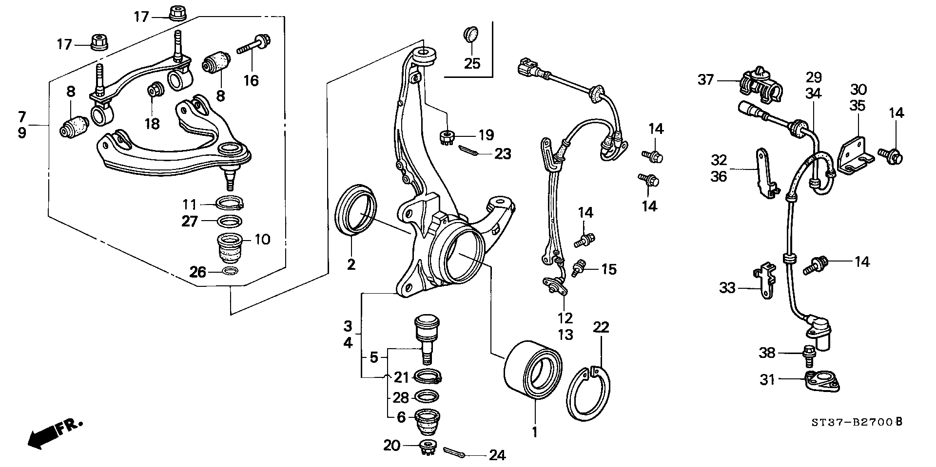 Honda 51460-ST3-E02 - Neatkarīgās balstiekārtas svira, Riteņa piekare autospares.lv