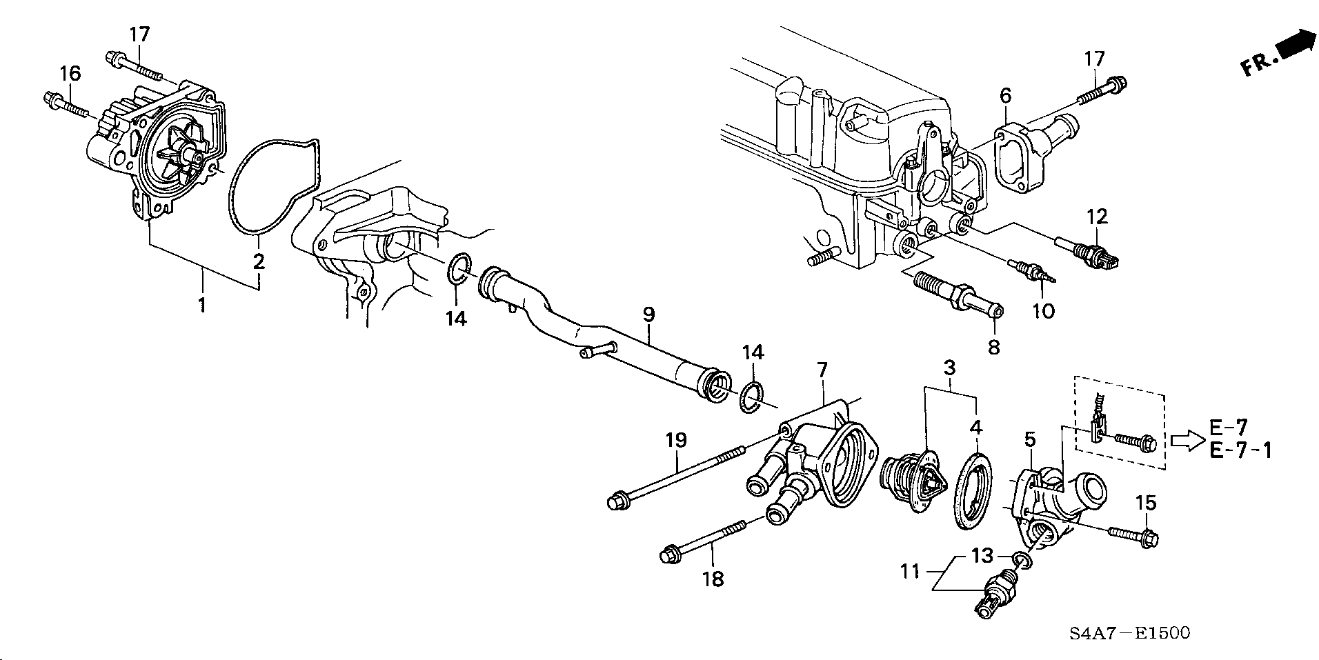 Honda 19 200 PDF E01 - Водяной насос www.autospares.lv