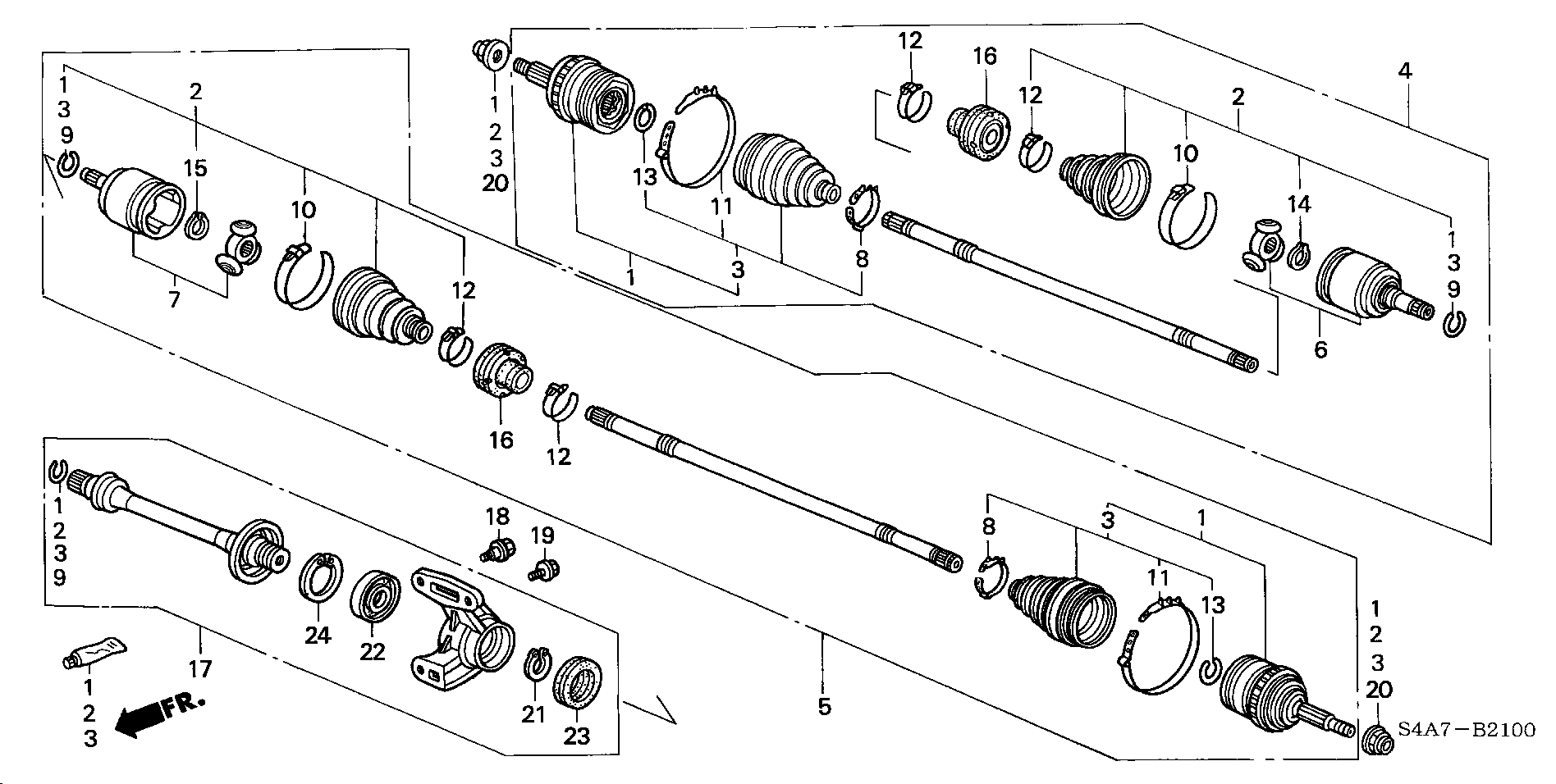 Honda 44018-S1A-E52 - Putekļusargs, Piedziņas vārpsta autospares.lv