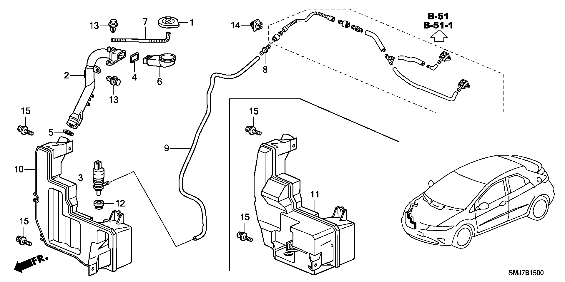 Honda 76806-SMG-E01 - Ūdenssūknis, Stiklu tīrīšanas sistēma www.autospares.lv