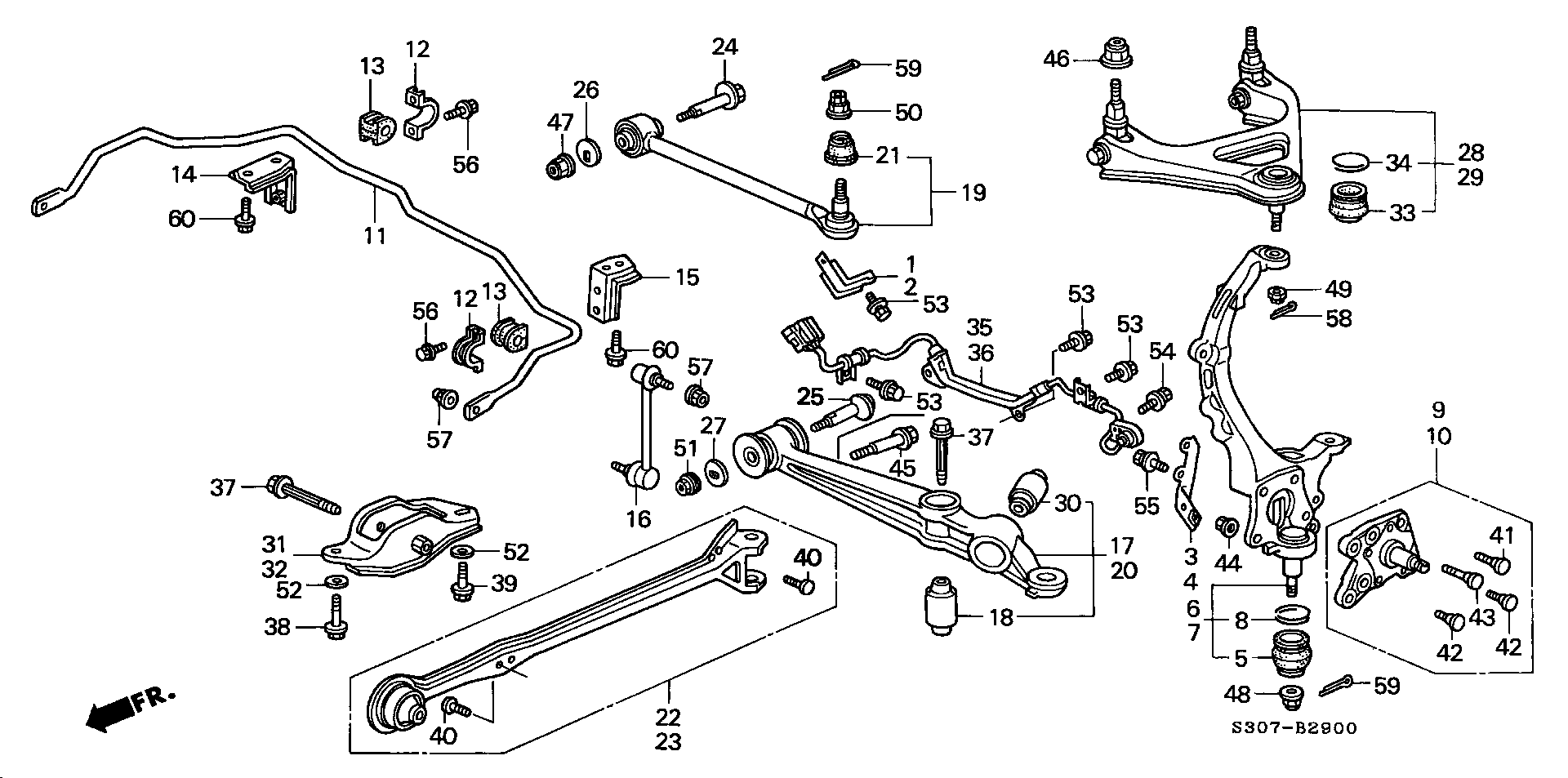 Honda 52400-S30-003 - Neatkarīgās balstiekārtas svira, Riteņa piekare autospares.lv