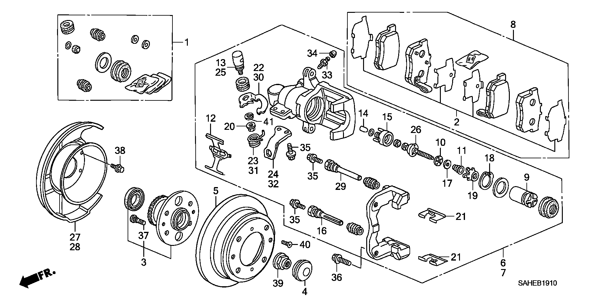 Honda 43022-SAA-E51 - Bremžu uzliku kompl., Disku bremzes autospares.lv