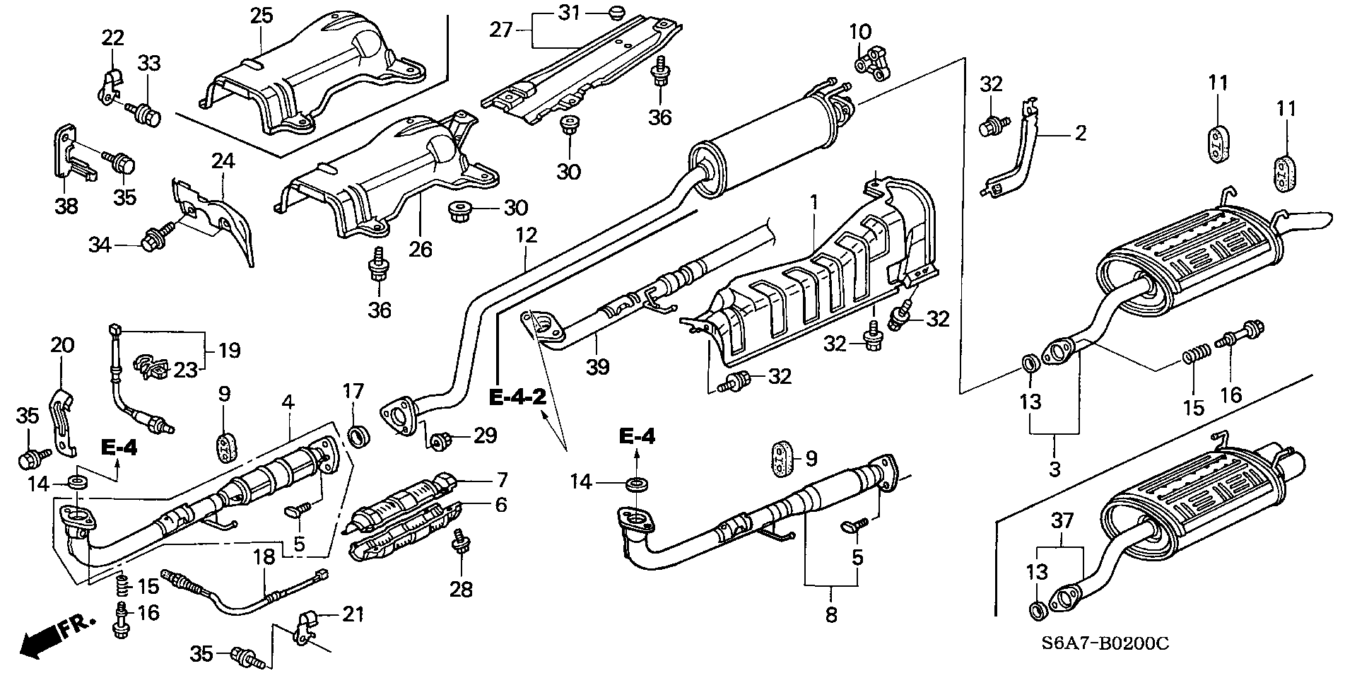 Honda 18160PLHE00 - Katalizators autospares.lv