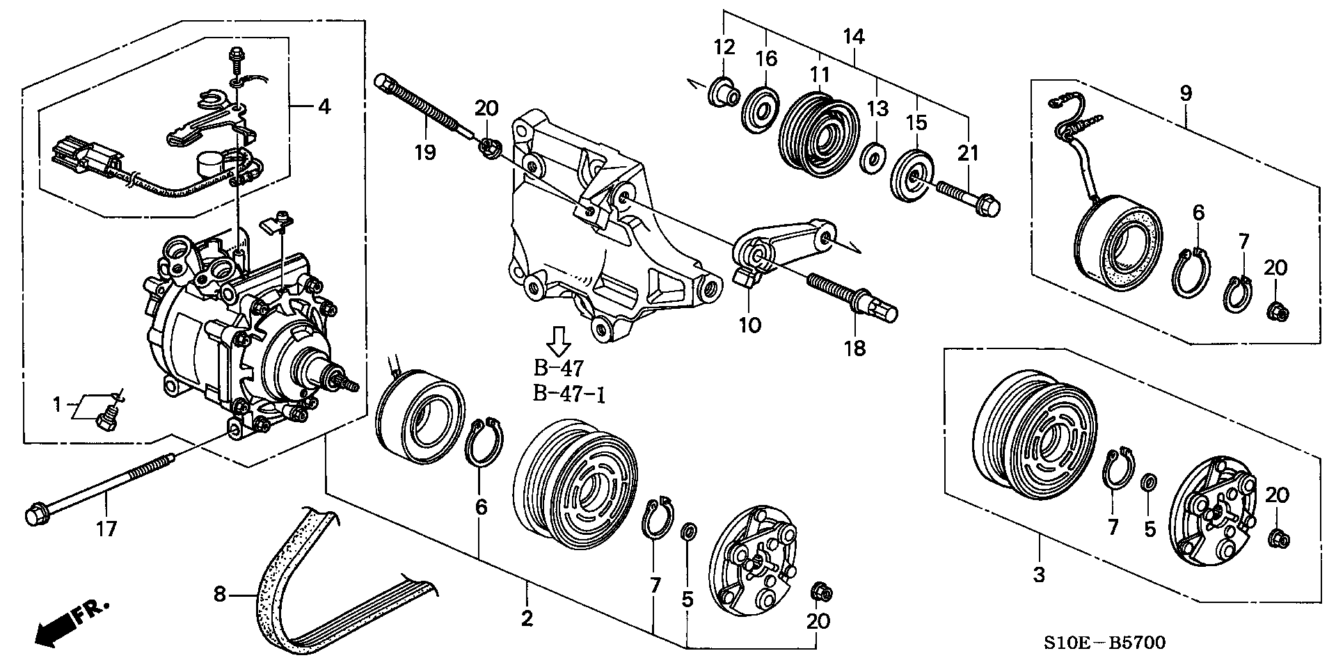 Asia Motors 38950P3F305 - Parazīt / Vadrullītis, Ķīļrievu siksna autospares.lv