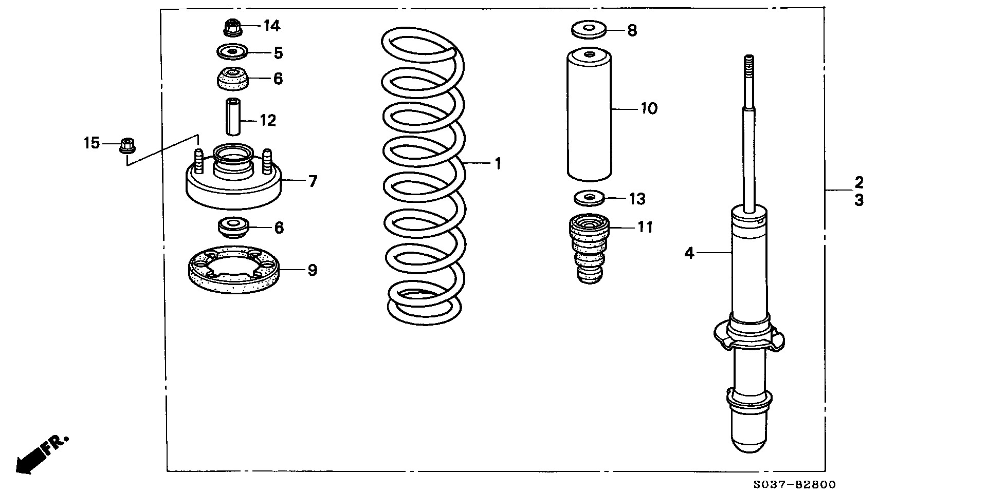 Honda 51605-S04-J01 - Shock Absorber www.autospares.lv