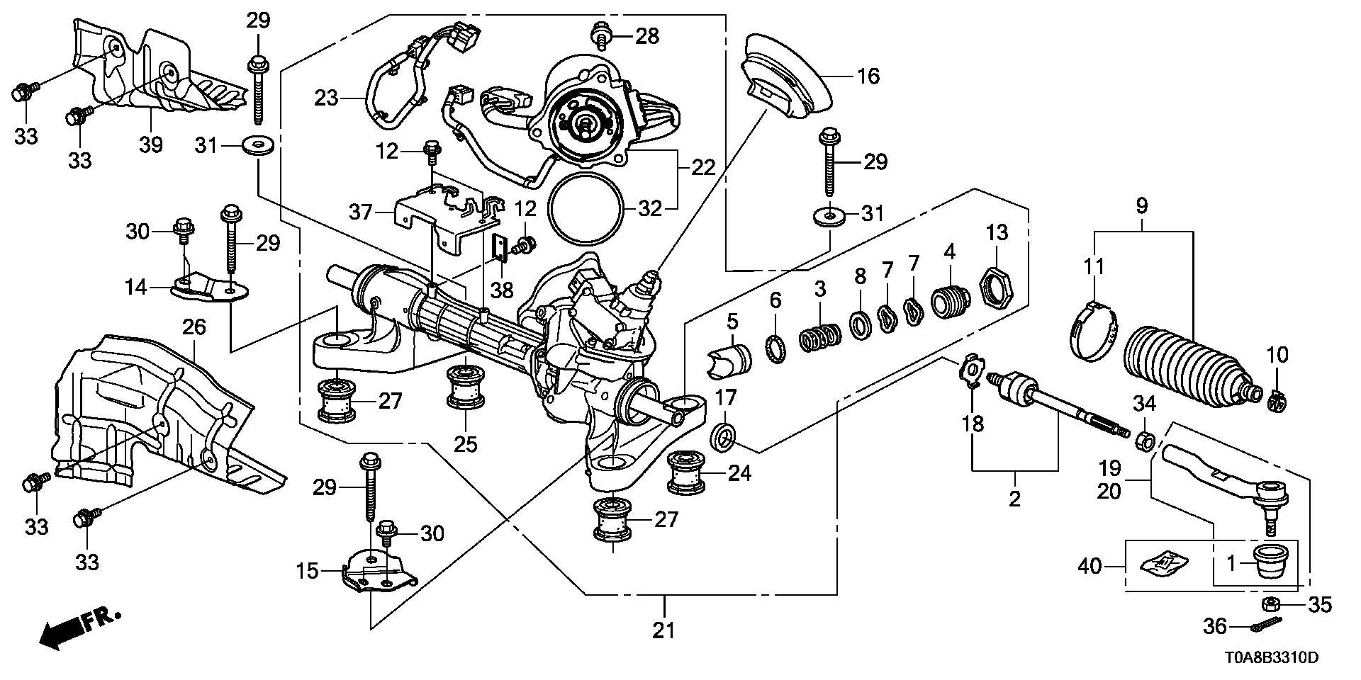 Honda 53429-T0A-A01 - Пыльник, рулевое управление www.autospares.lv