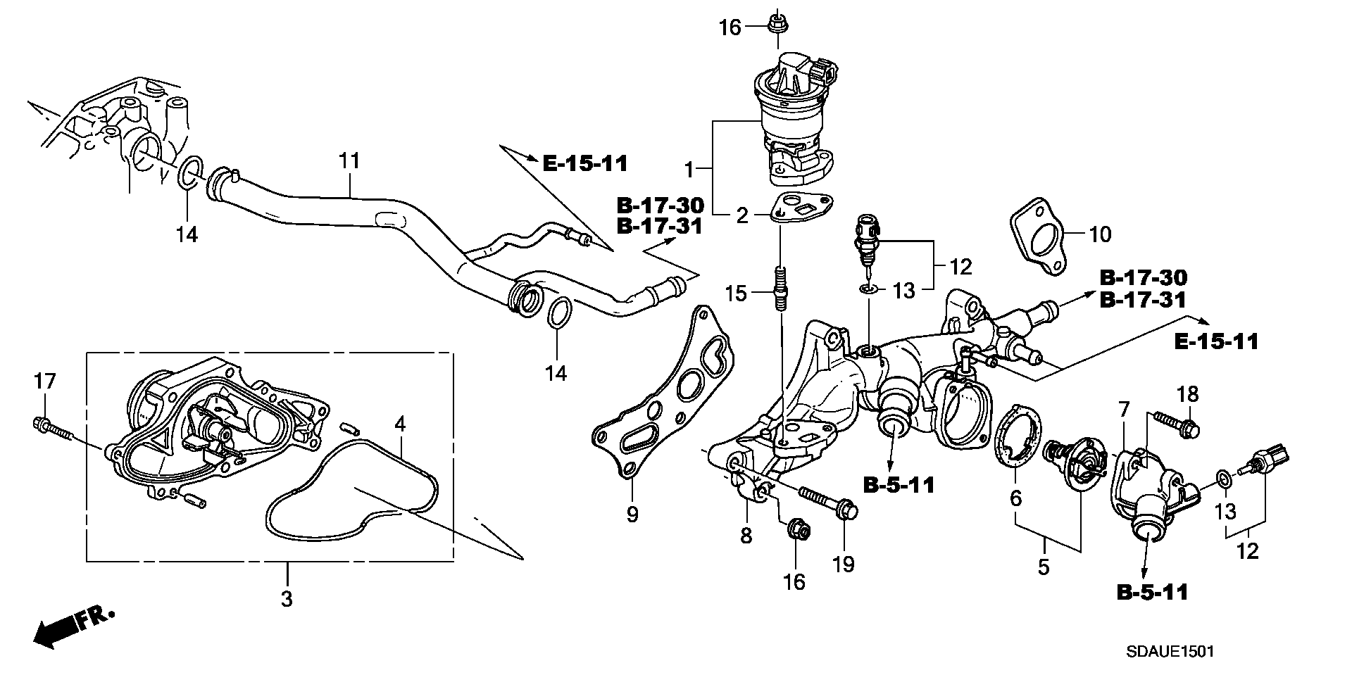 Honda 19301-P8E-A10 - Termostats, Dzesēšanas šķidrums www.autospares.lv