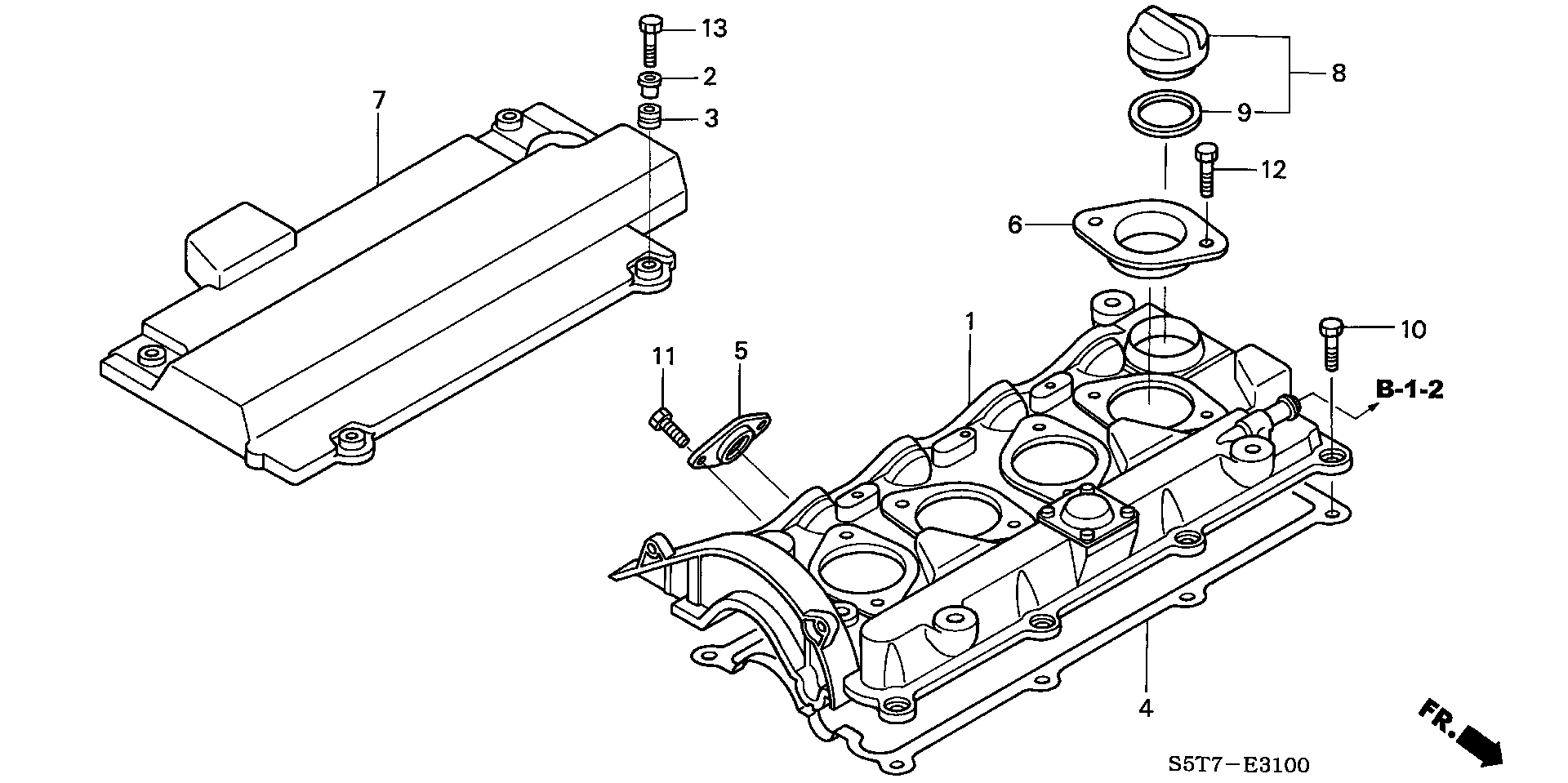 Honda 12341-PLZ-D00 - Blīve, Motora bloka galvas vāks www.autospares.lv