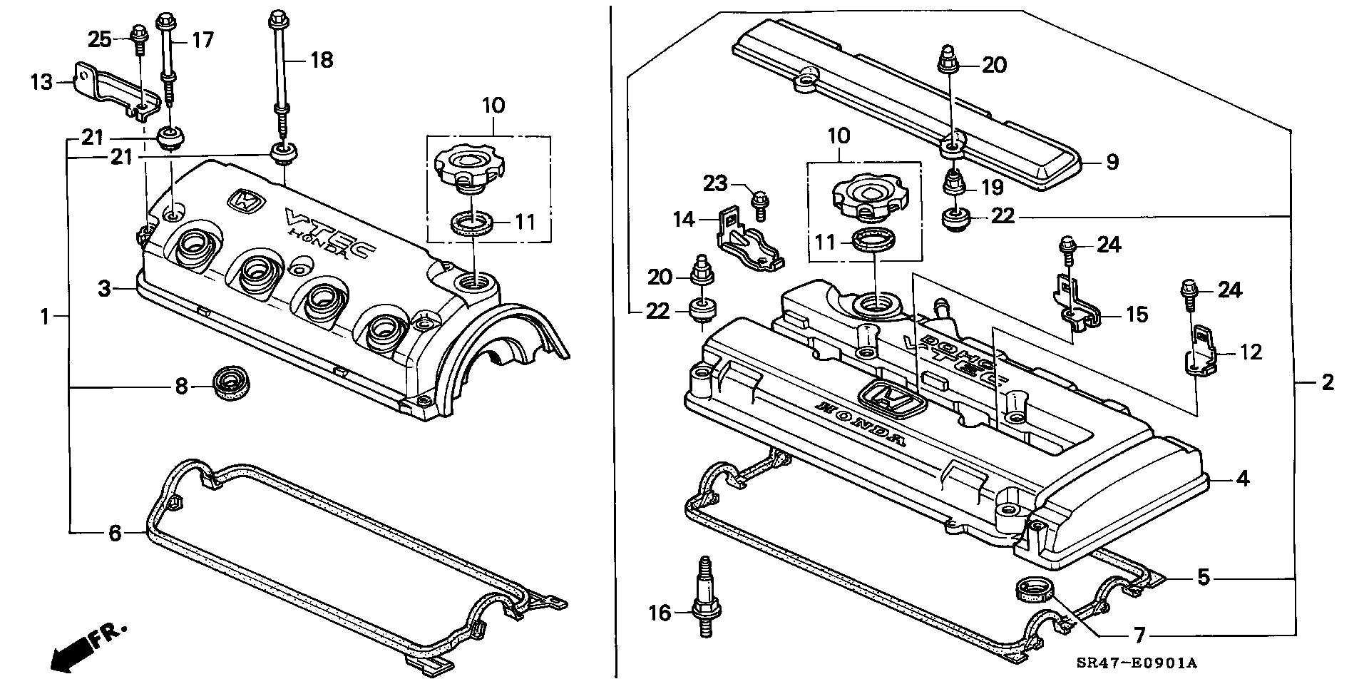 Honda 12341-P08-000 - Blīve, Motora bloka galvas vāks www.autospares.lv